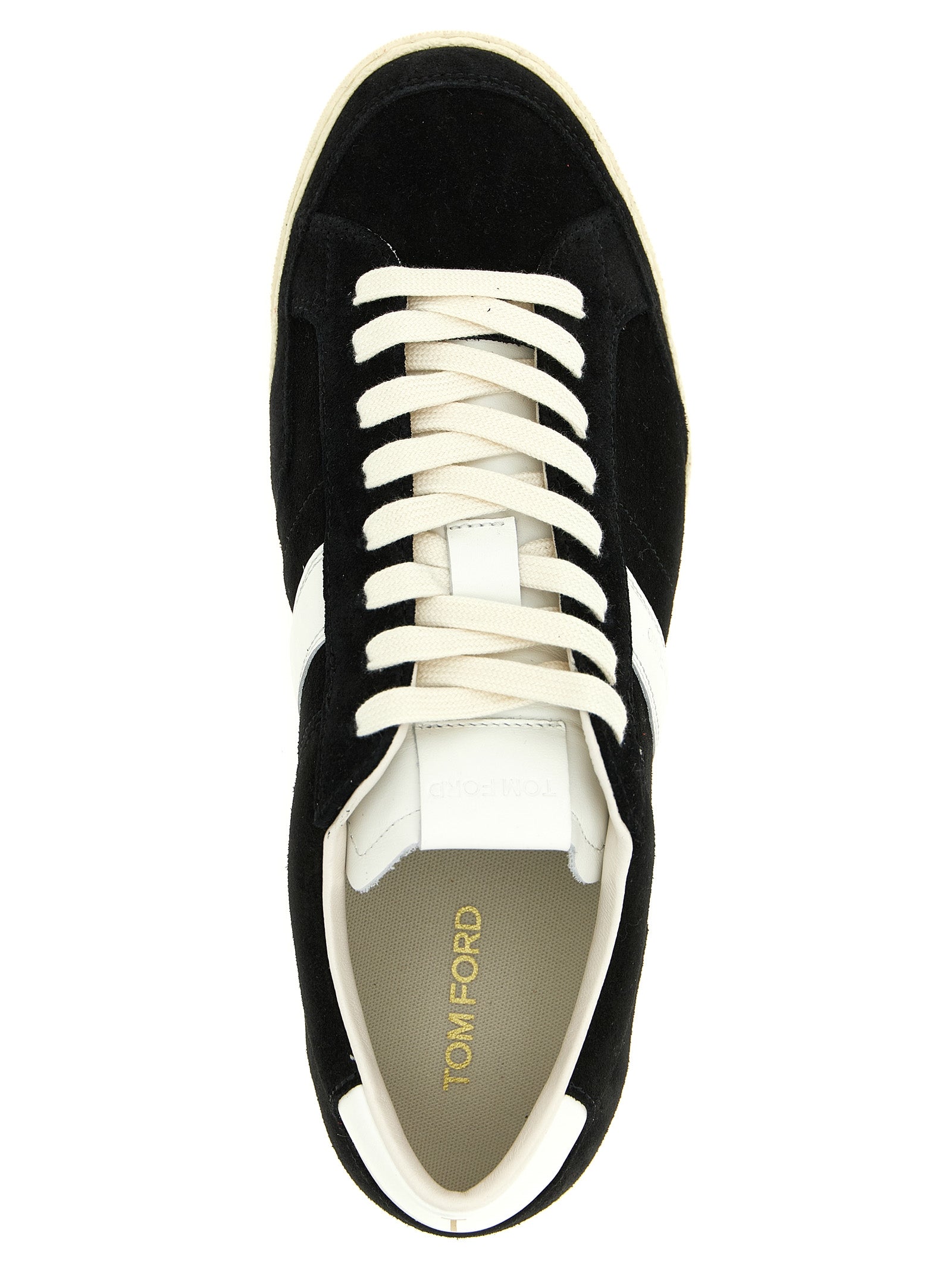 Tom Ford Bicolor Leather Low Top Sneakers Curated Luxury Accessories by Orvyn