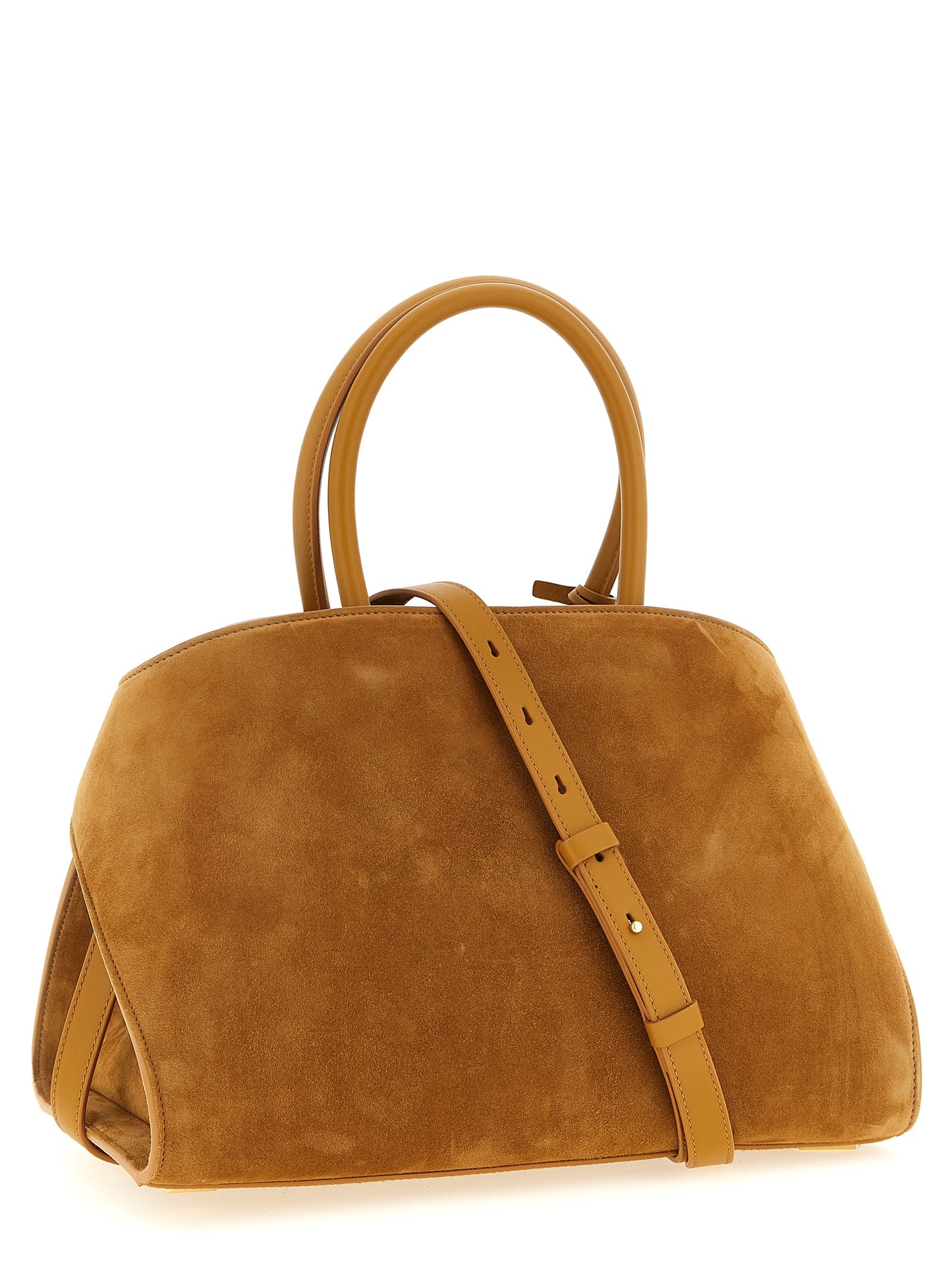 Ferragamo Beige 'Gancini' Handbag Curated Luxury Accessories by Orvyn