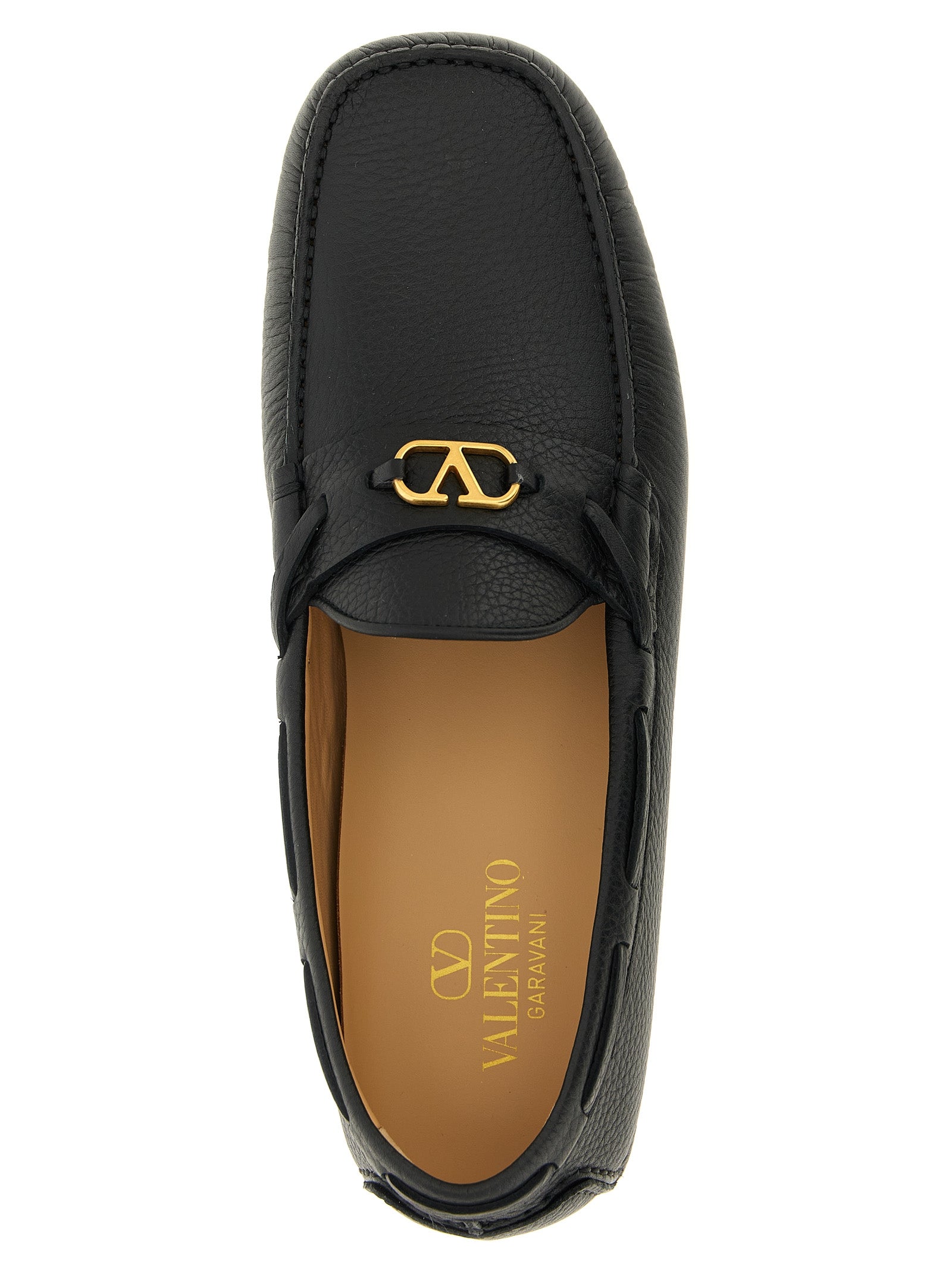 Valentino Garavani Black 'Driver Fastaway' Loafers Curated Luxury Accessories by Orvyn