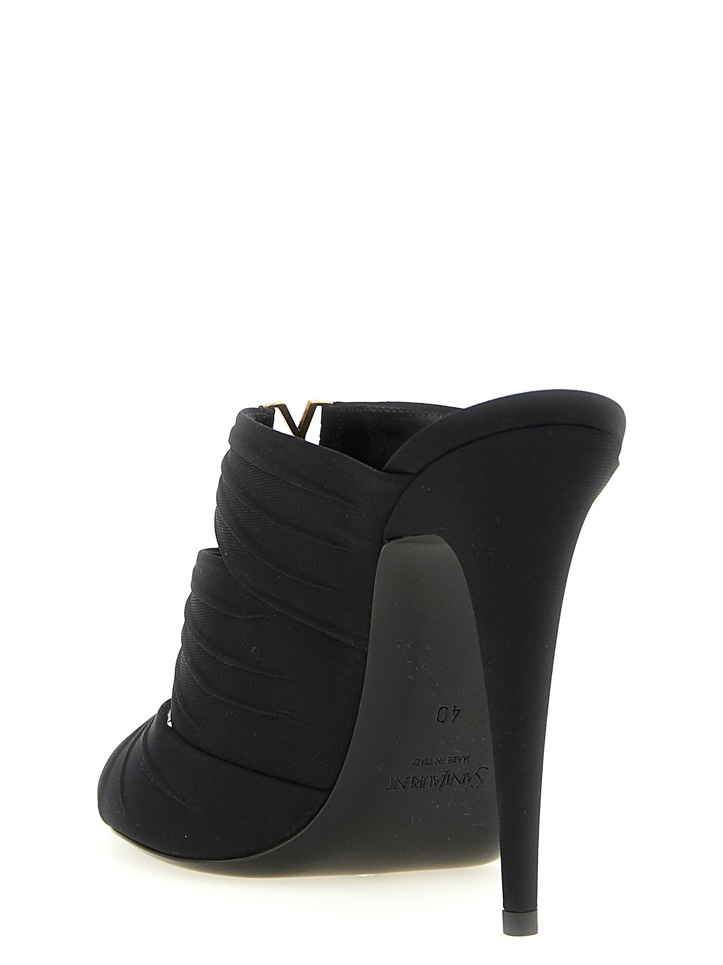 Saint Laurent Black 'Emilie' Sandals Curated Luxury Accessories by Orvyn