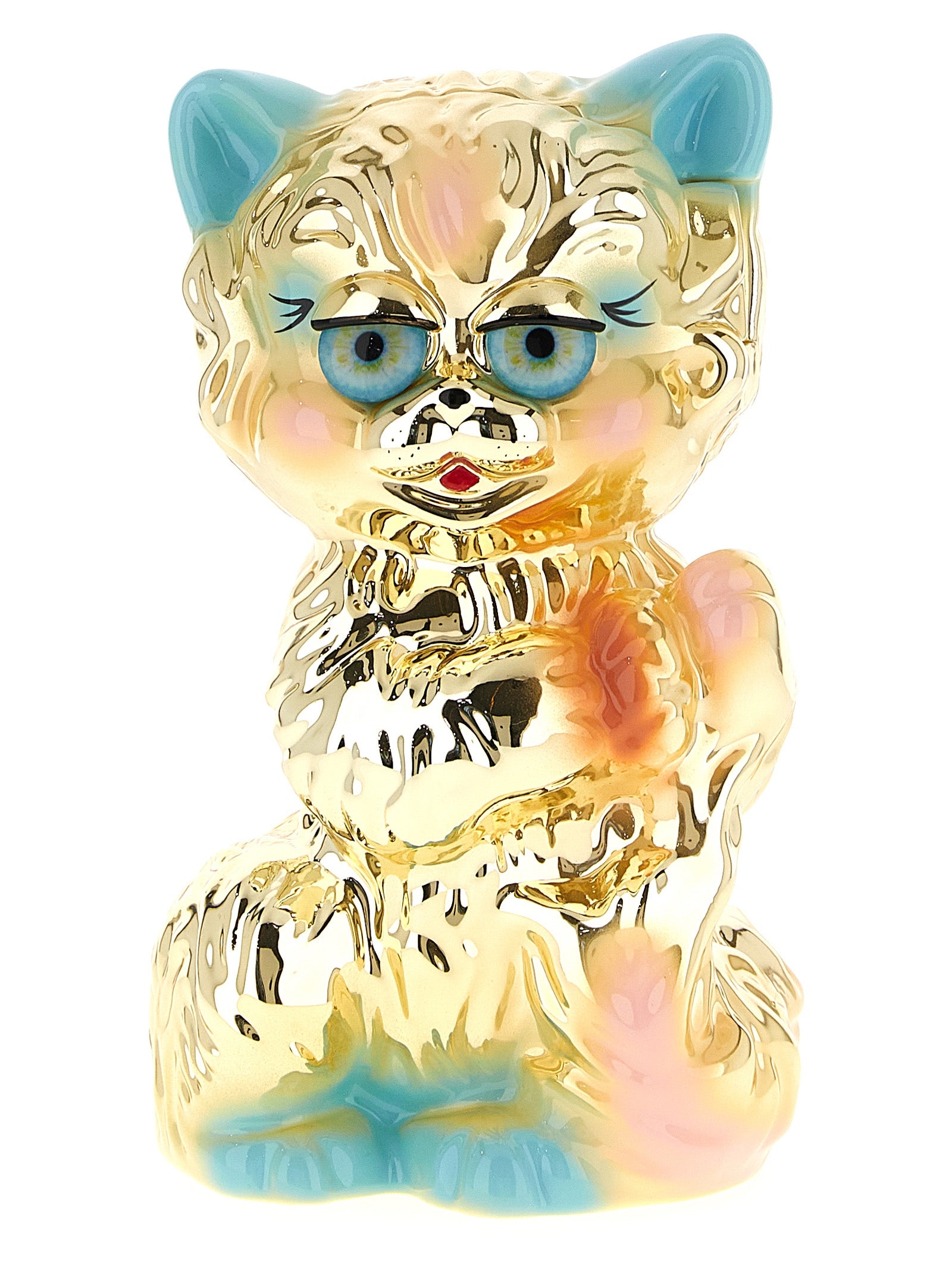 Valentino Garavani Gold 'Le Chat De La Maison' Clutch Curated Luxury Accessories by Orvyn