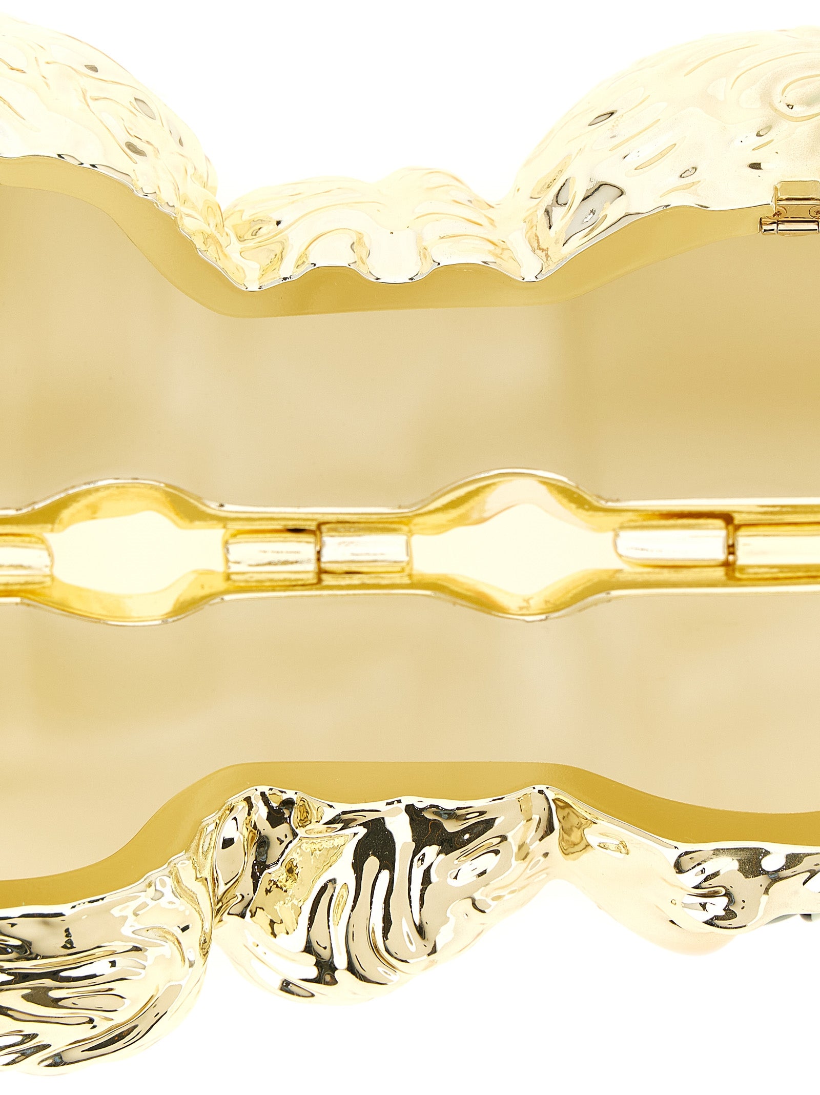 Valentino Garavani Gold 'Le Chat De La Maison' Clutch Curated Luxury Accessories by Orvyn