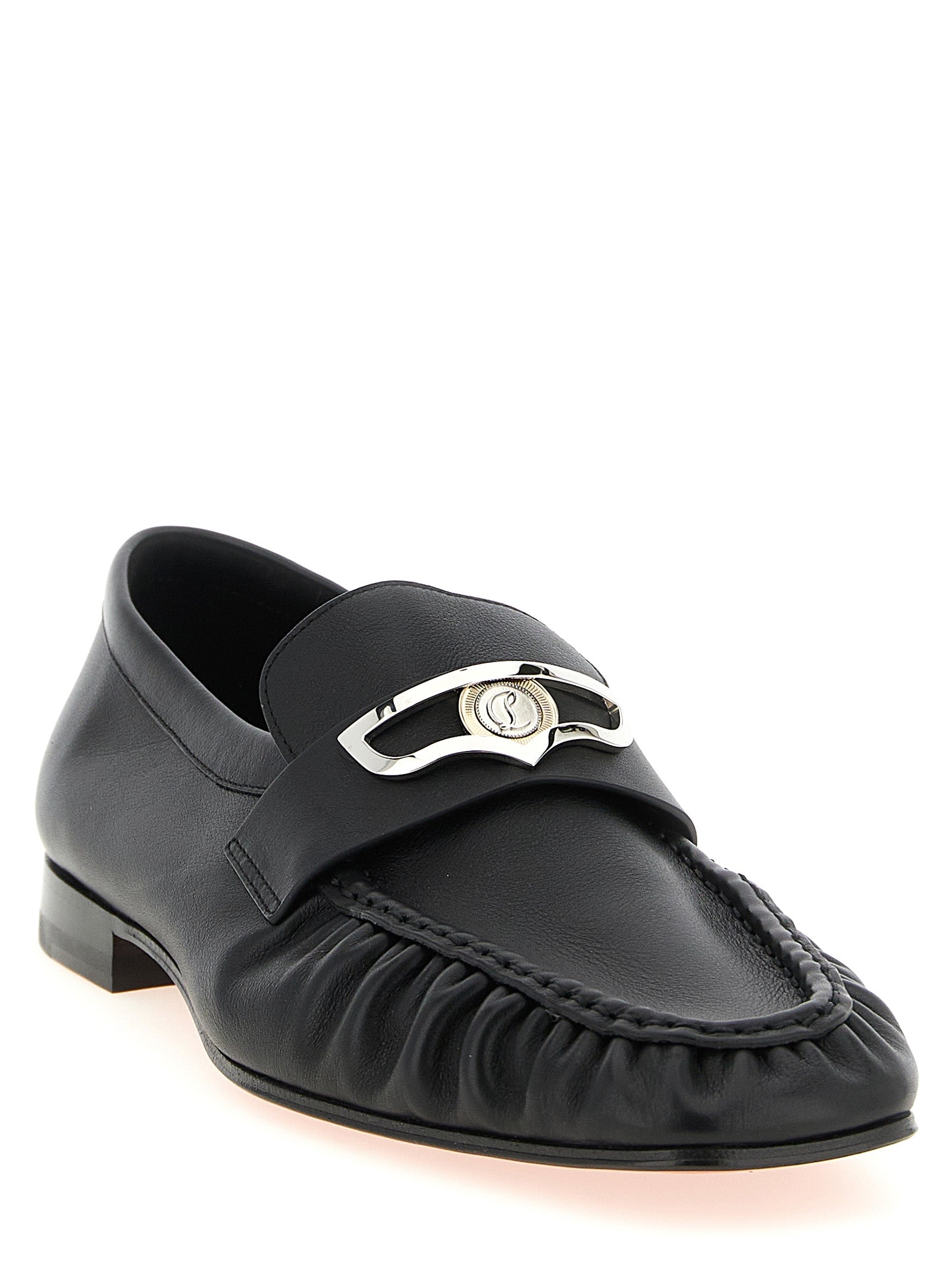 Christian Louboutin Black 'Mocallista' Loafers Curated Luxury Accessories by Orvyn