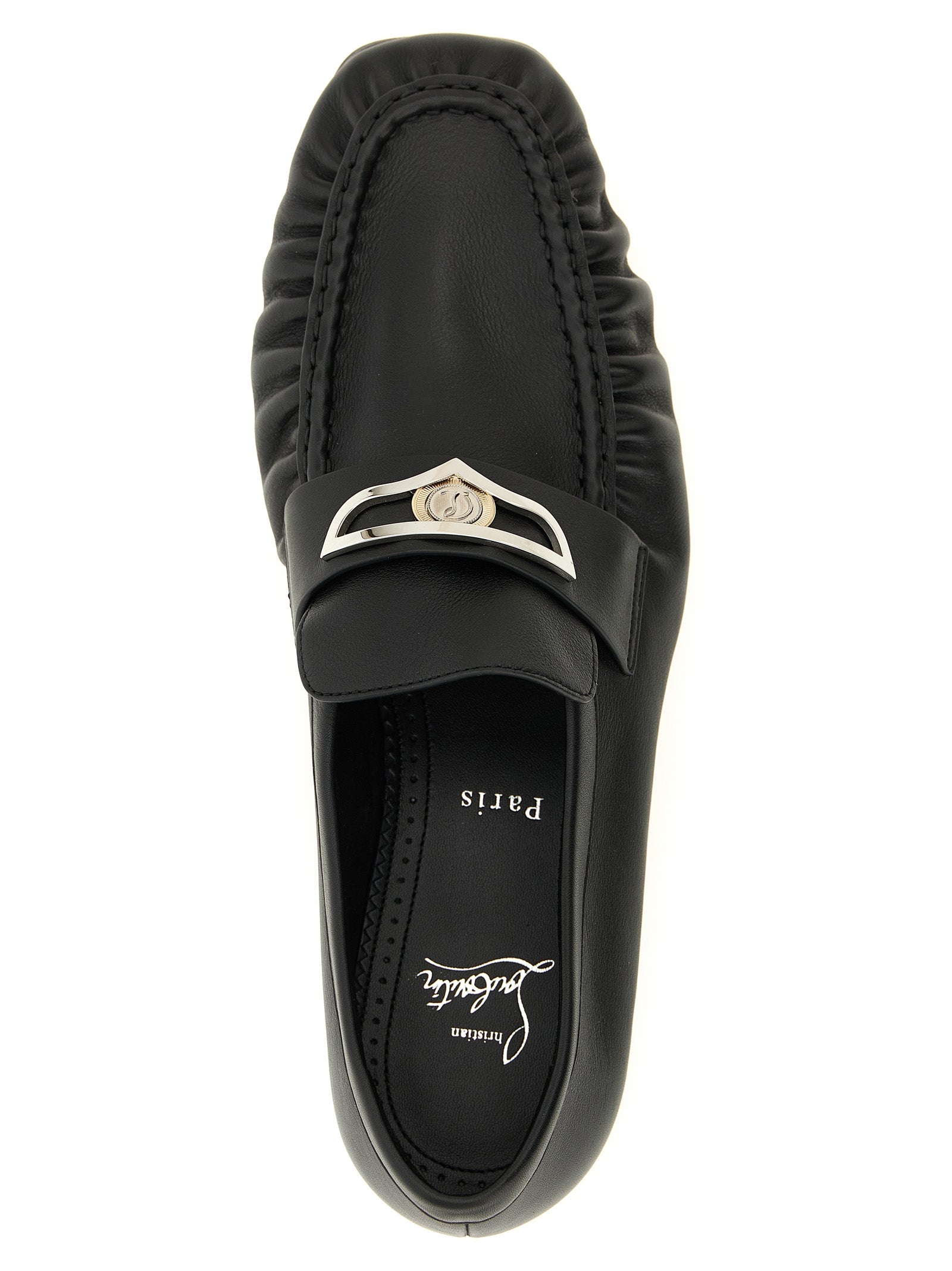 Christian Louboutin Black 'Mocallista' Loafers Curated Luxury Accessories by Orvyn