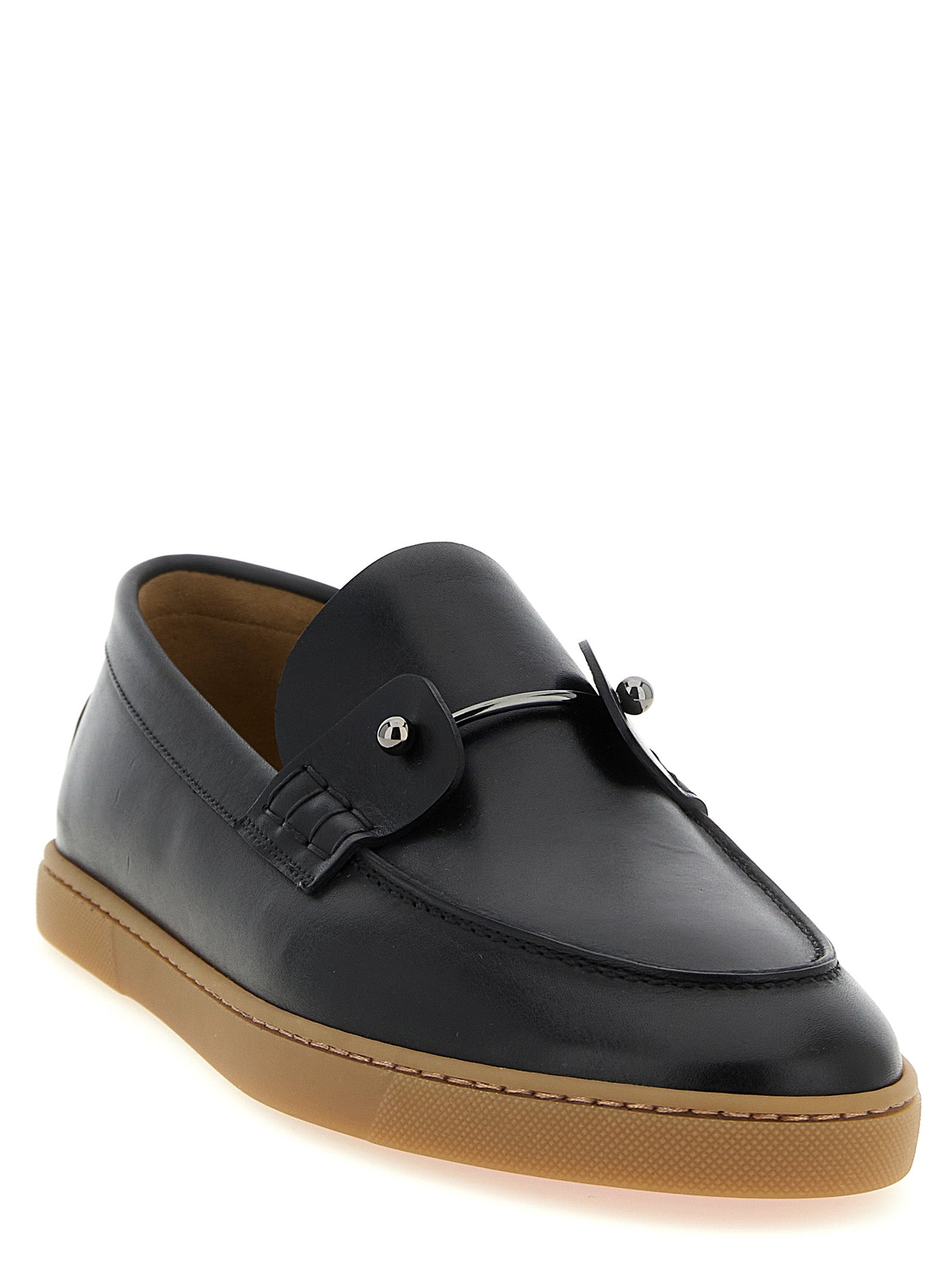 Christian Louboutin Black 'Chambeliboat' Loafers Curated Luxury Accessories by Orvyn