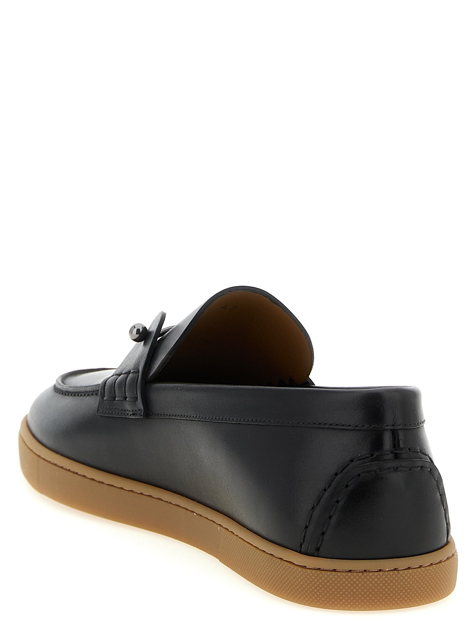 Christian Louboutin Black 'Chambeliboat' Loafers Curated Luxury Accessories by Orvyn