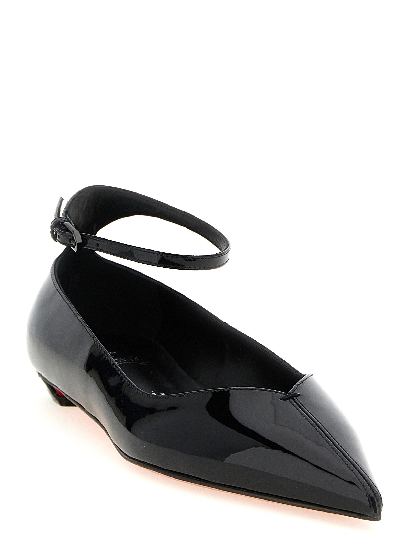 Christian Louboutin Black 'Erozeena' Flats Curated Luxury Accessories by Orvyn