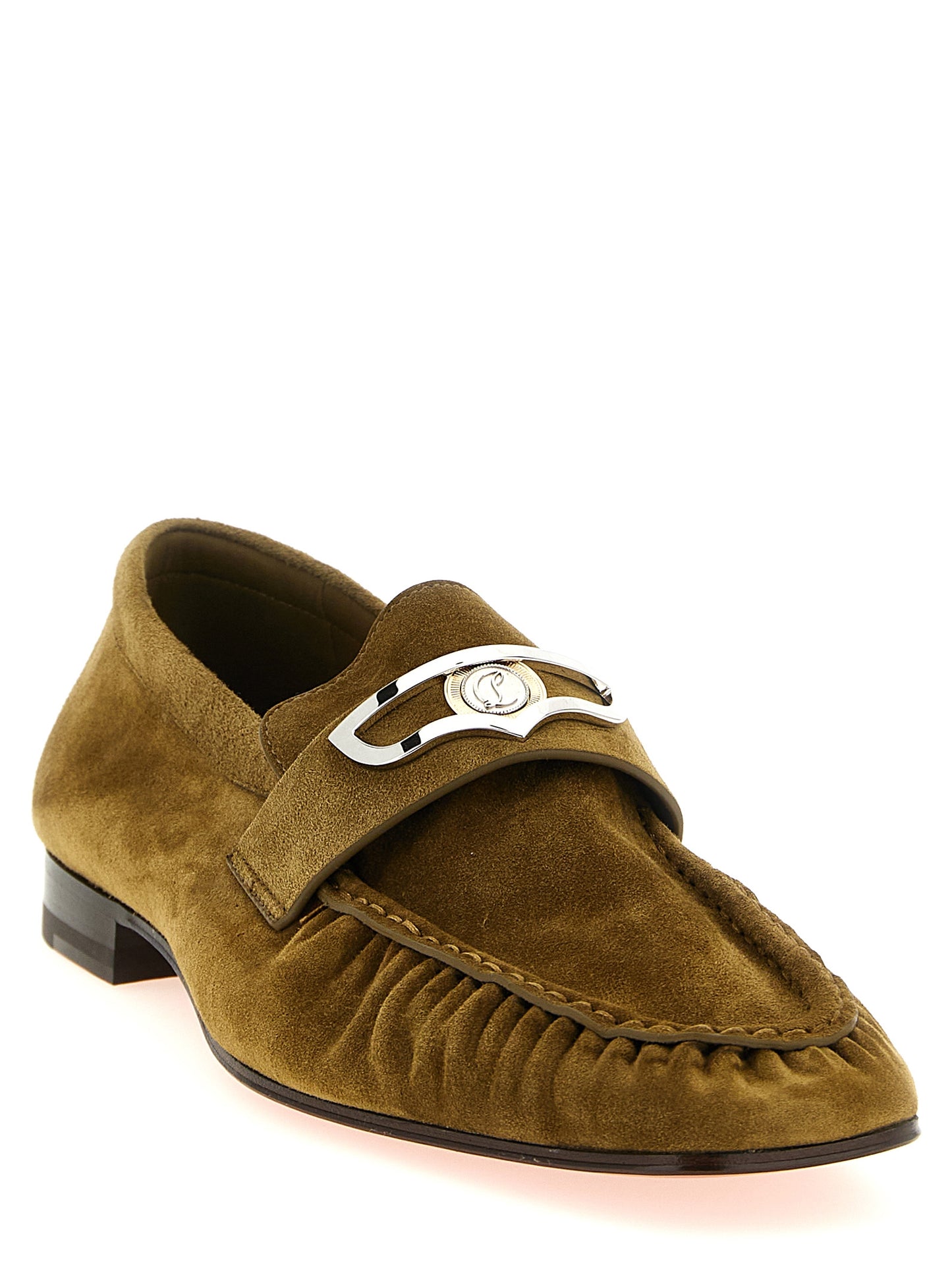 Christian Louboutin Brown 'Mocallista' Loafers Curated Luxury Accessories by Orvyn