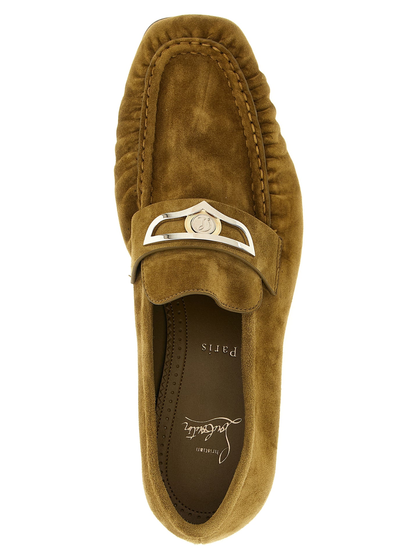 Christian Louboutin Brown 'Mocallista' Loafers Curated Luxury Accessories by Orvyn