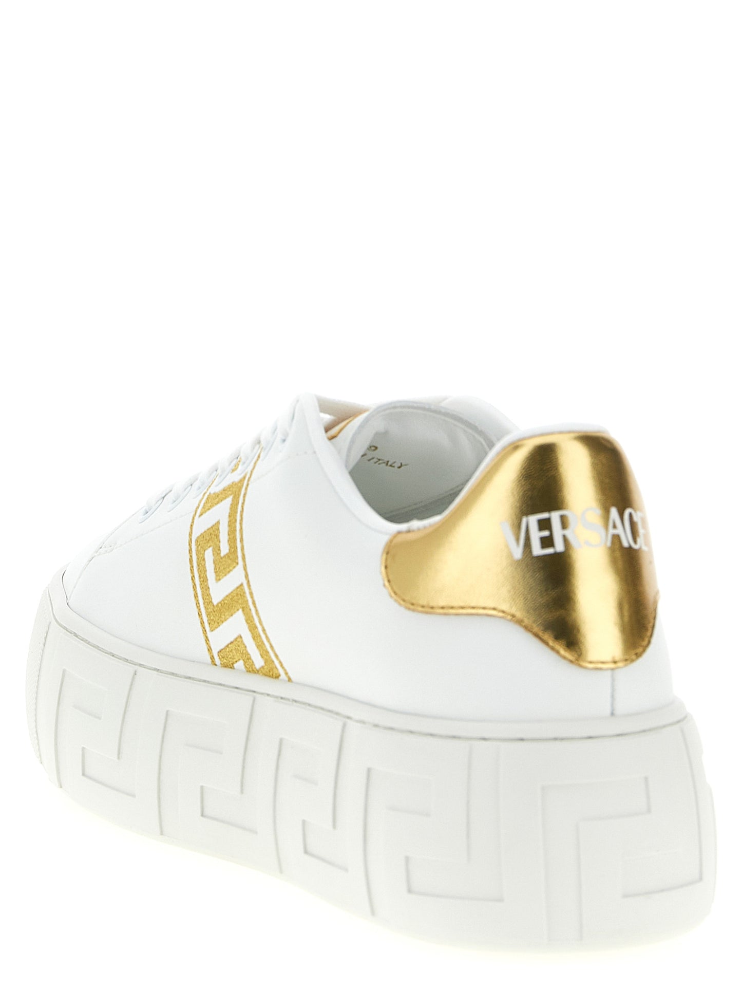 Versace Gold Nylon Platform Sneakers Curated Luxury Accessories by Orvyn