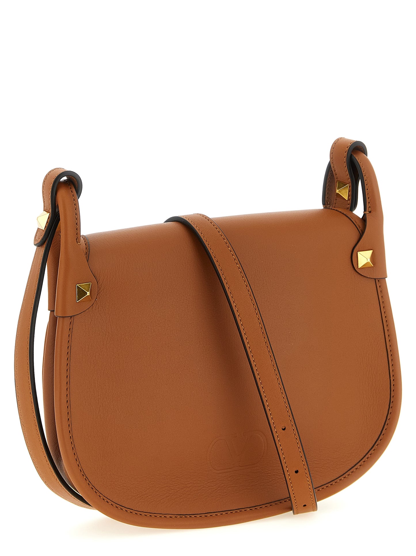 Valentino Garavani Brown 'Flaneuse' Small Shoulder Bag Curated Luxury Accessories by Orvyn