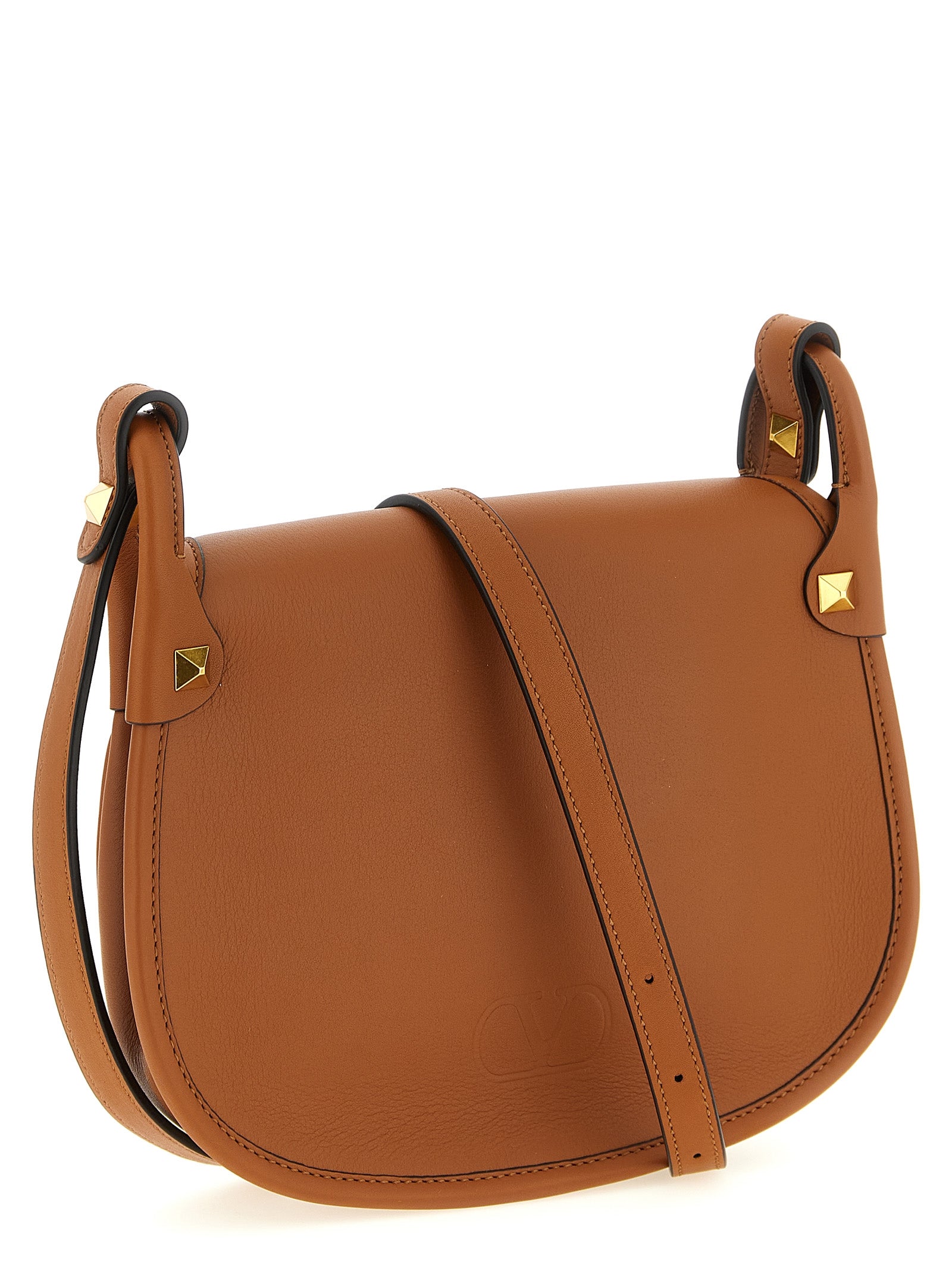 Valentino Garavani Brown 'Flaneuse' Small Shoulder Bag Curated Luxury Accessories by Orvyn