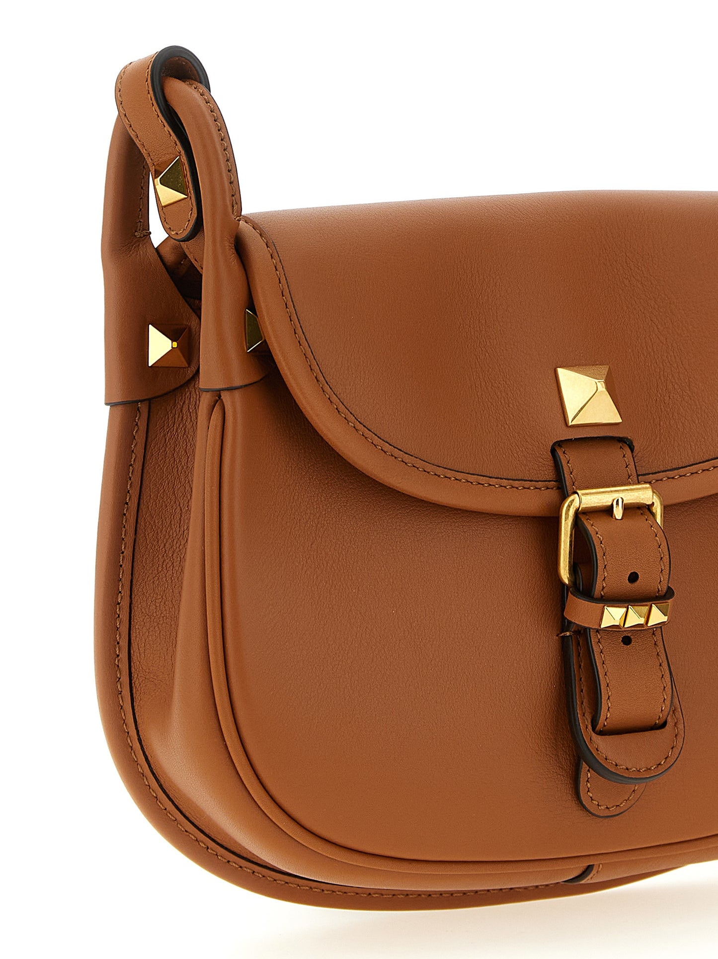 Valentino Garavani Brown 'Flaneuse' Small Shoulder Bag Curated Luxury Accessories by Orvyn