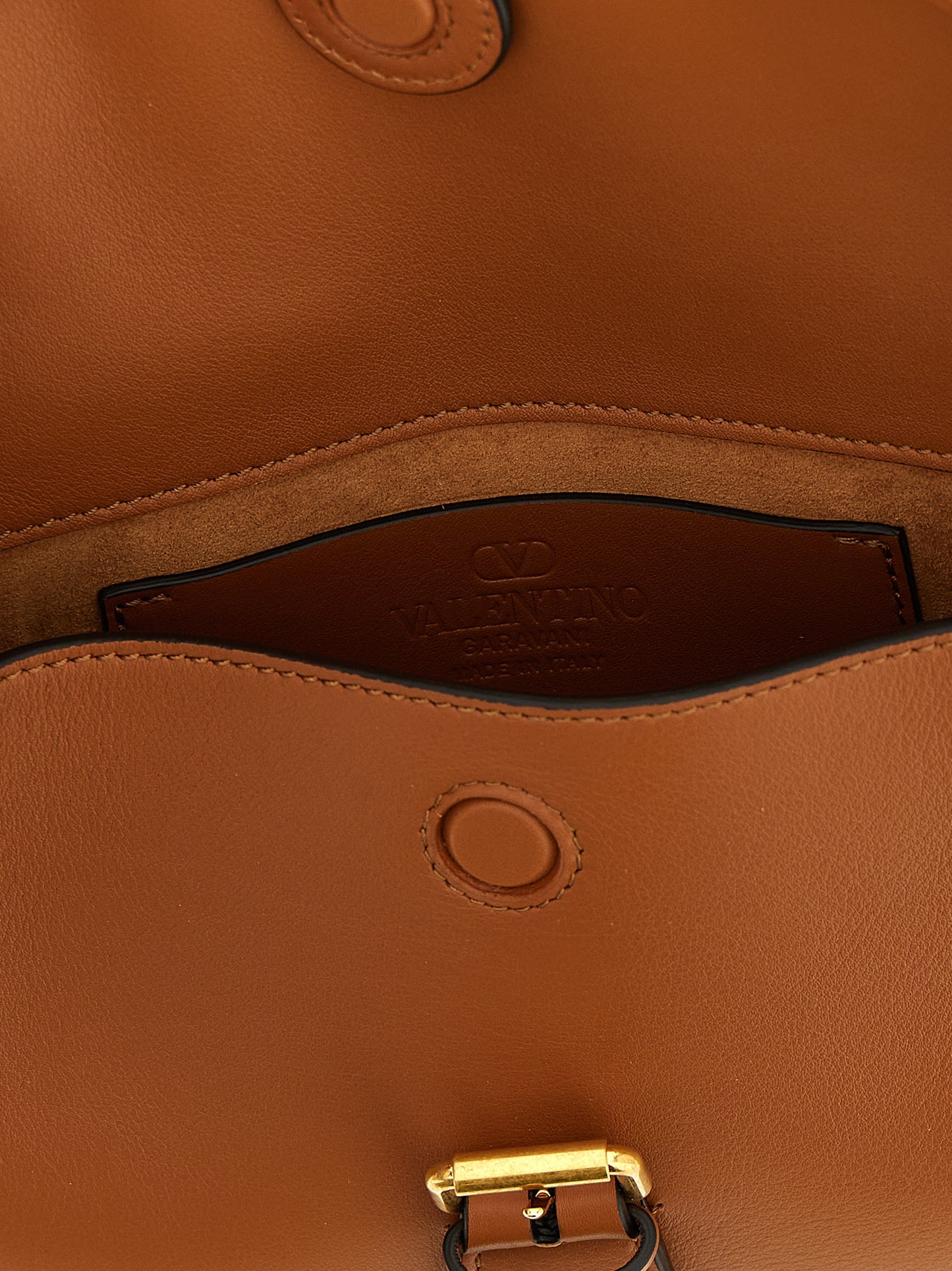 Valentino Garavani Brown 'Flaneuse' Small Shoulder Bag Curated Luxury Accessories by Orvyn