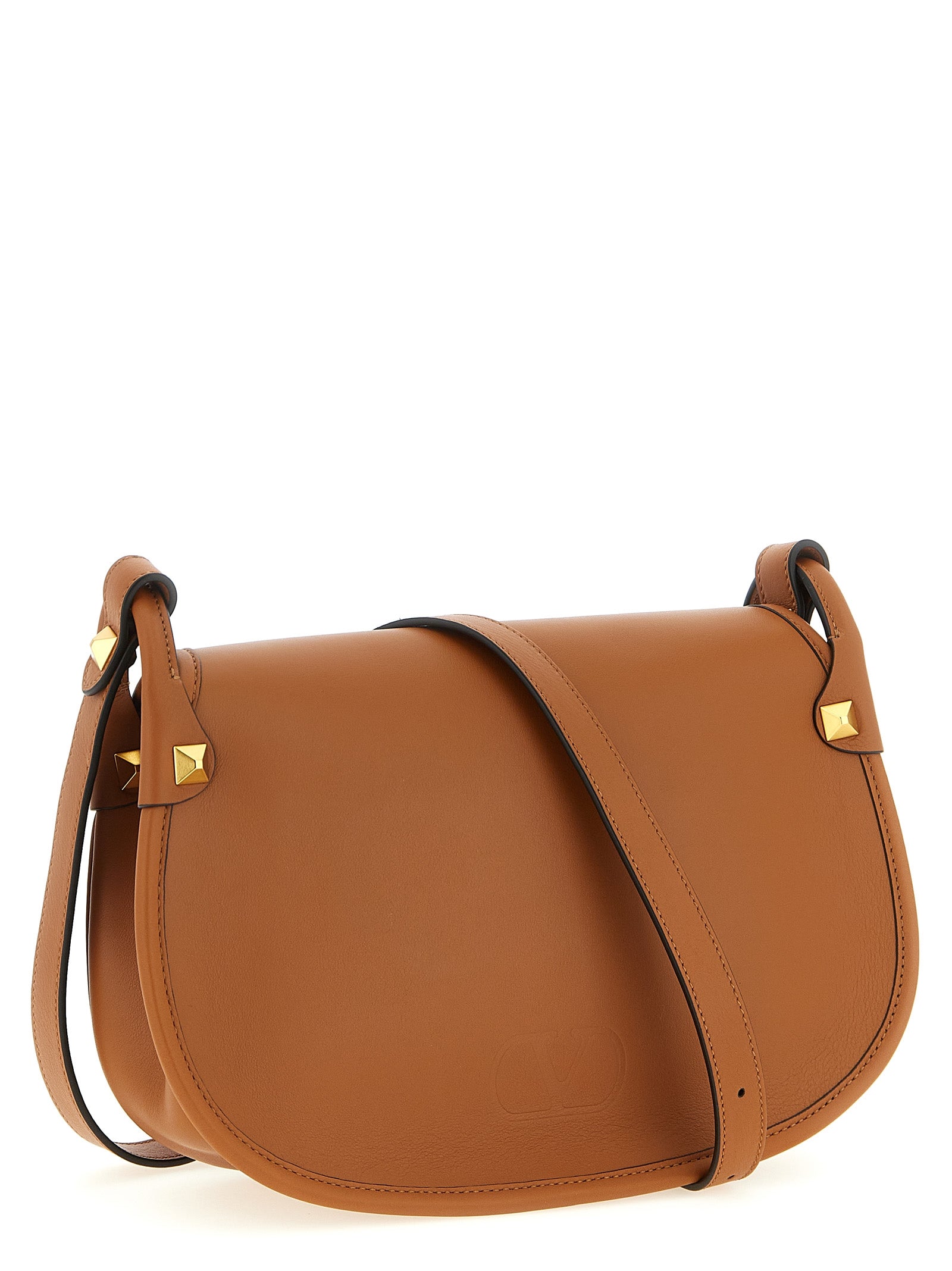 Valentino Garavani Brown 'Flaneuse' Medium Shoulder Bag Curated Luxury Accessories by Orvyn