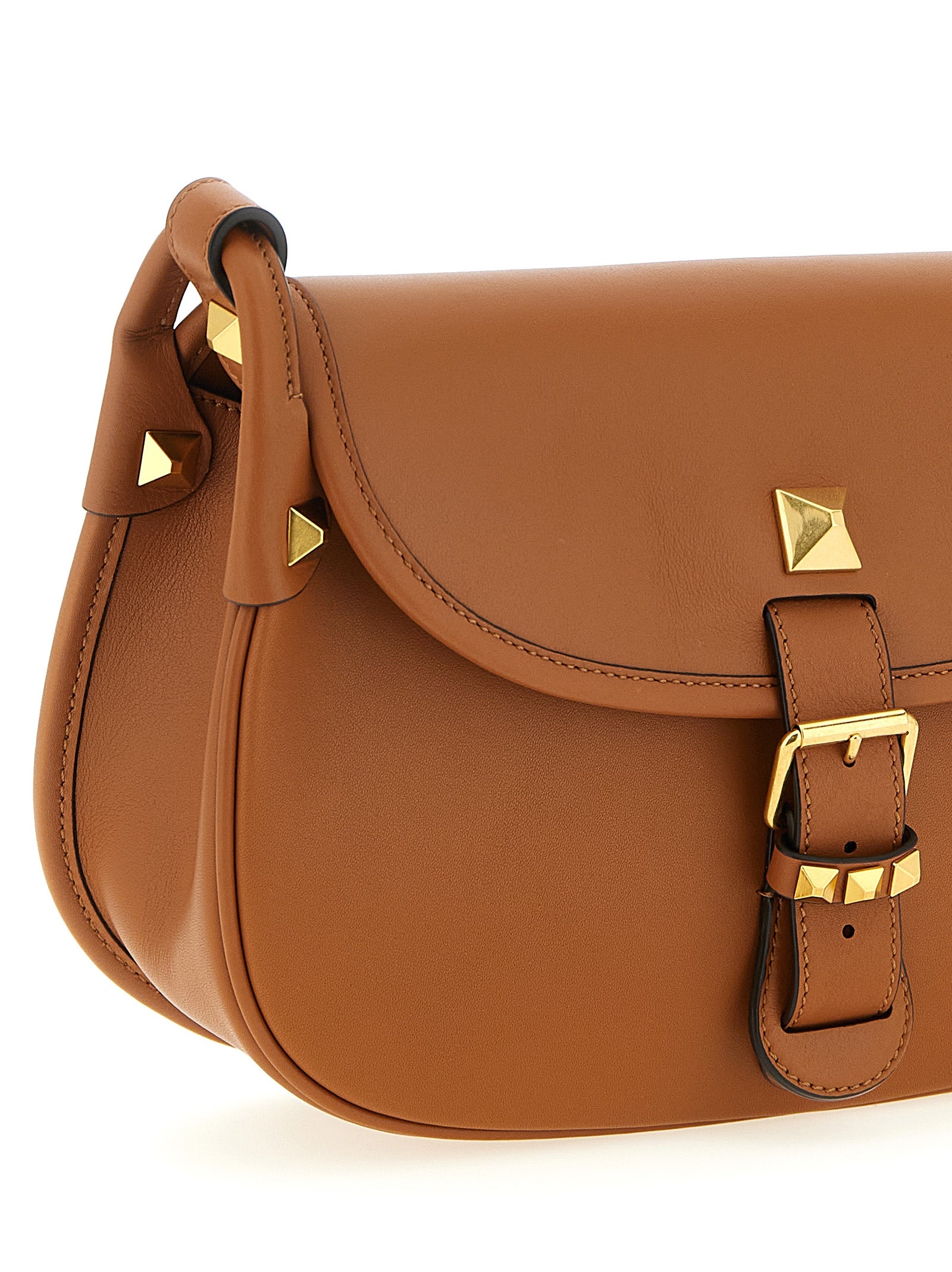 Valentino Garavani Brown 'Flaneuse' Medium Shoulder Bag Curated Luxury Accessories by Orvyn