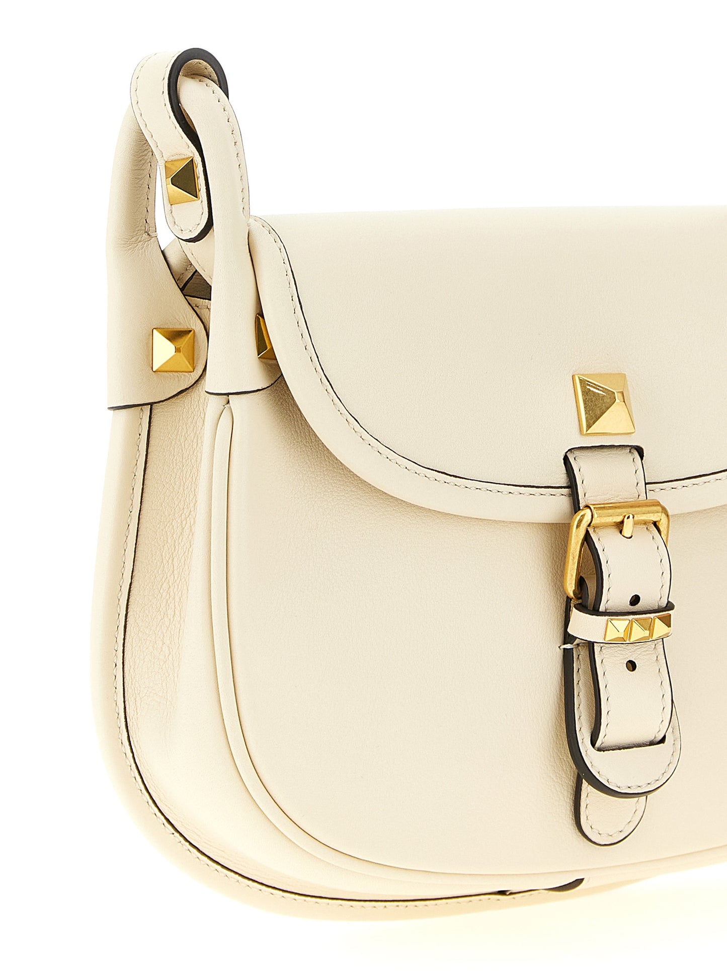 Valentino Garavani White 'Flaneuse' Small Shoulder Bag Curated Luxury Accessories by Orvyn
