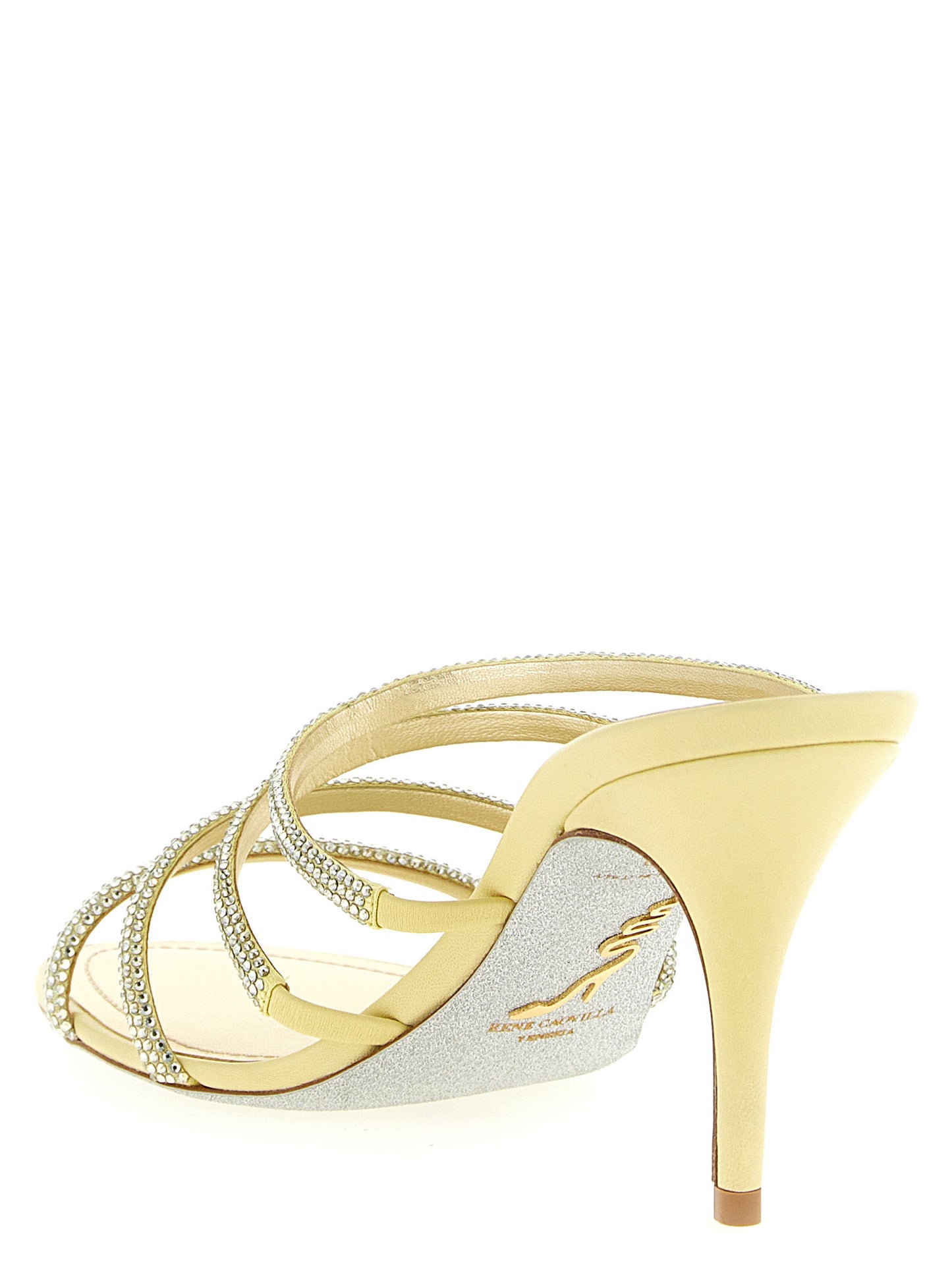 Rene Caovilla Gold 'S Stunning' Sandals Curated Luxury Accessories by Orvyn