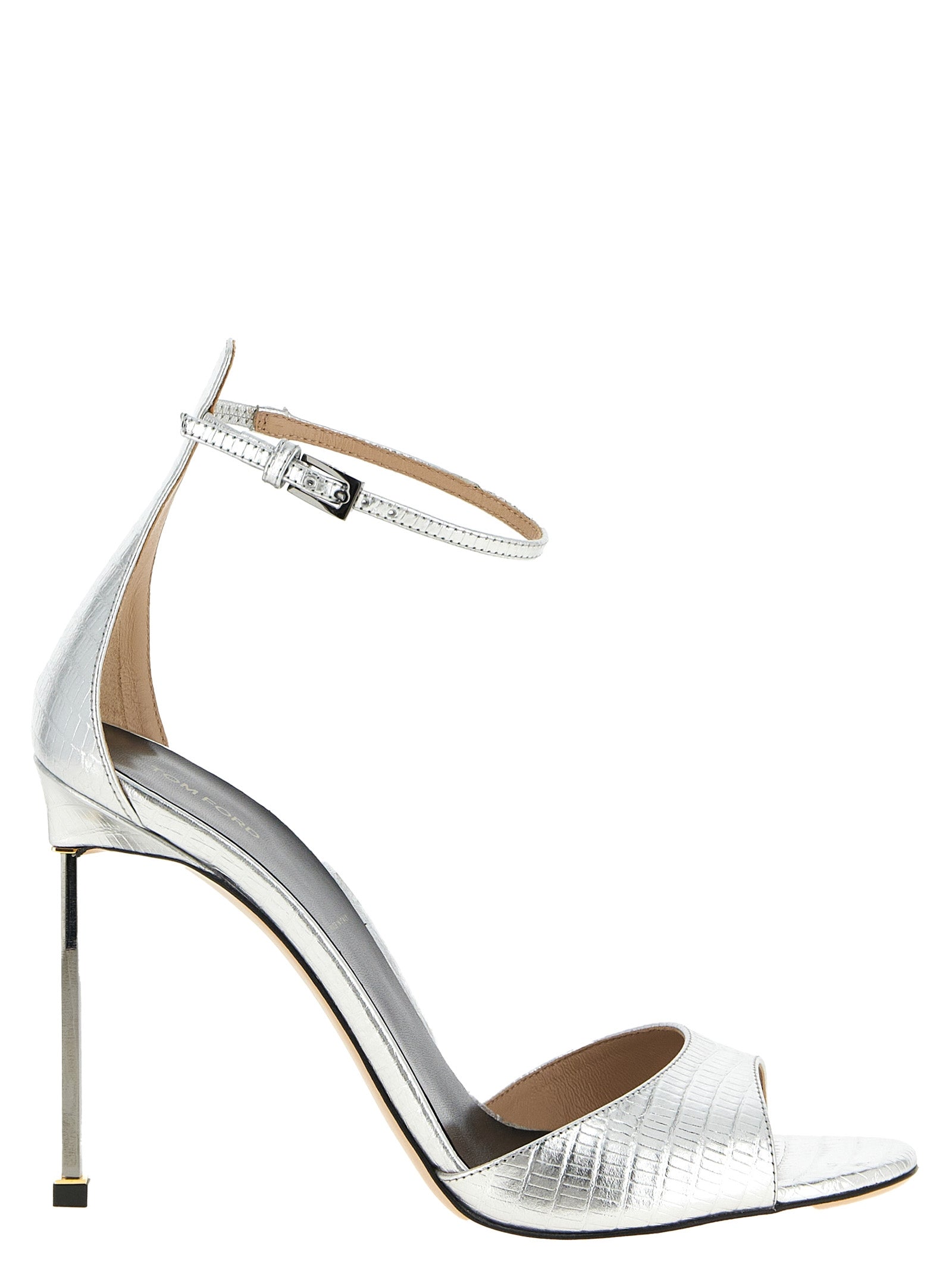 Tom Ford Silver 'Tejus' Sandals Curated Luxury Accessories by Orvyn
