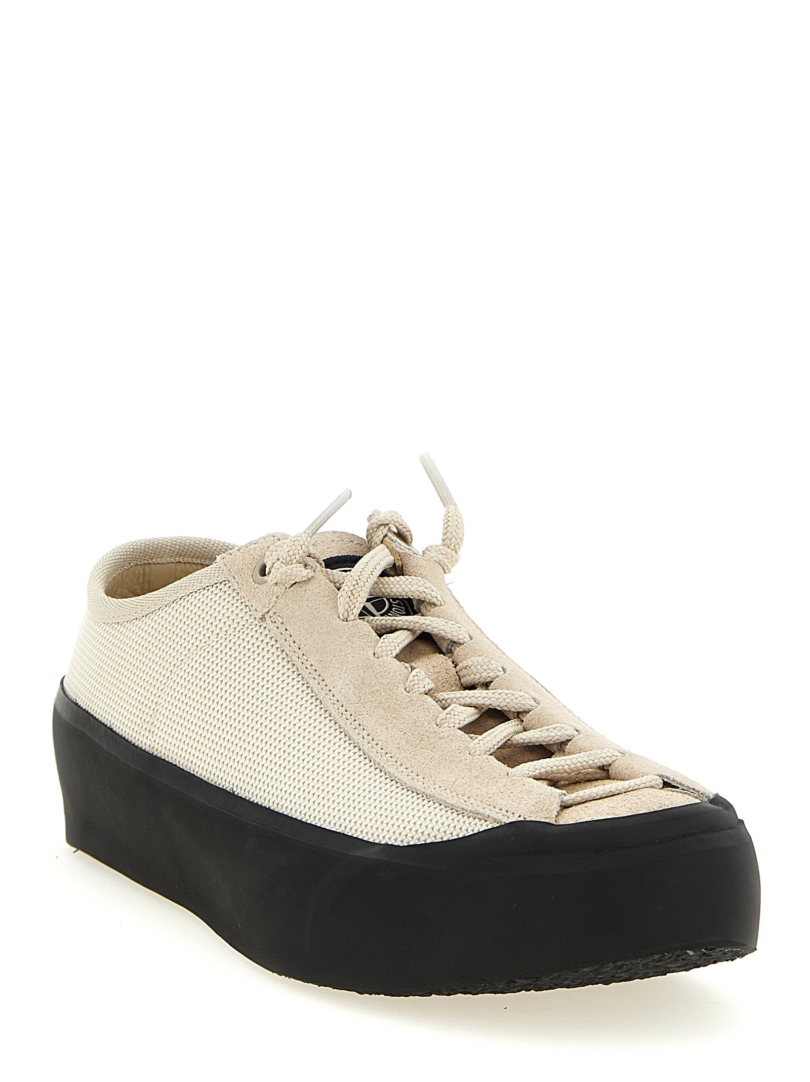 Stone Island Beige 'Compass' Sneakers Curated Luxury Accessories by Orvyn