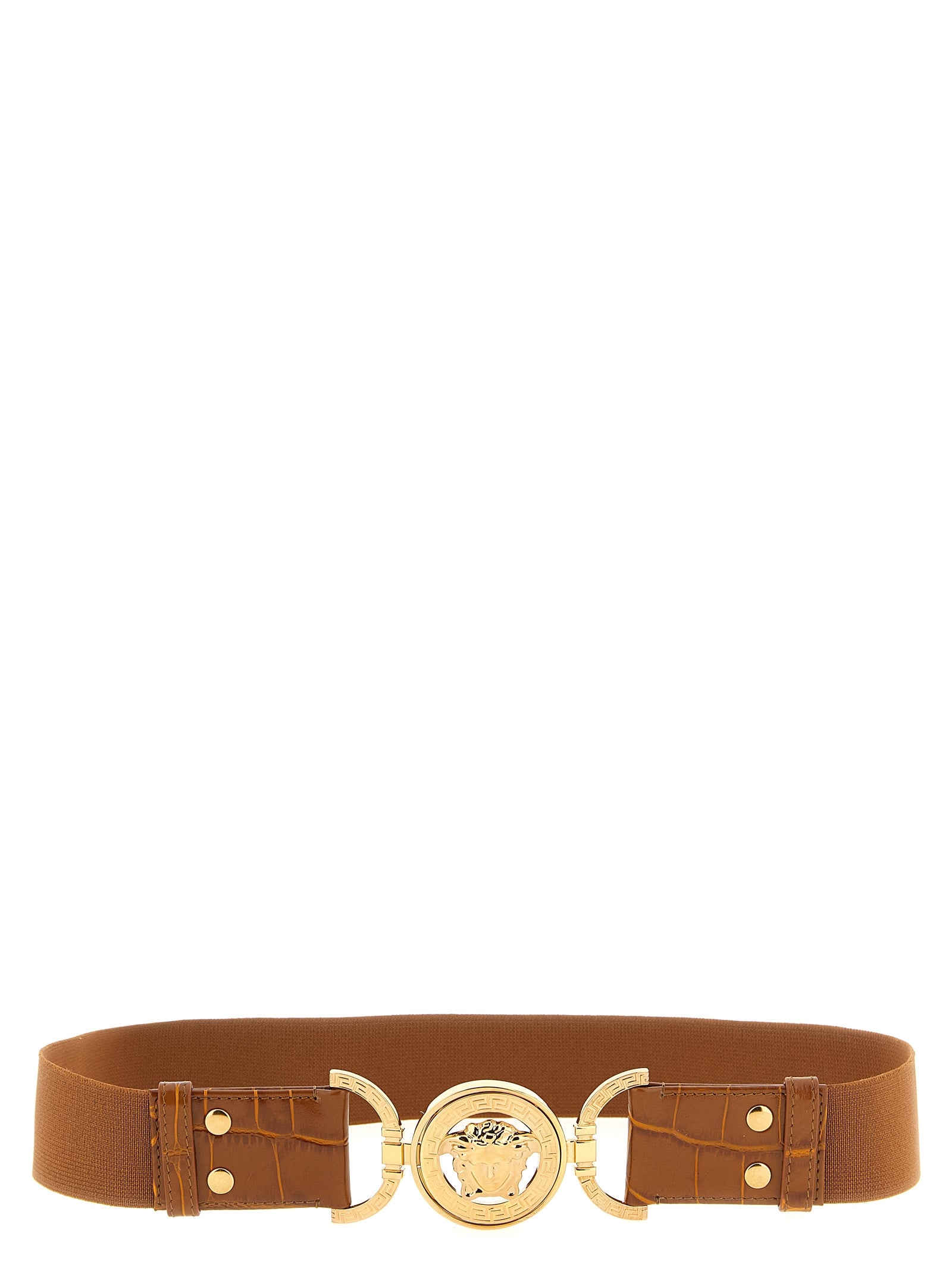 Versace Brown 'Medusa' Belt Curated Luxury Accessories by Orvyn