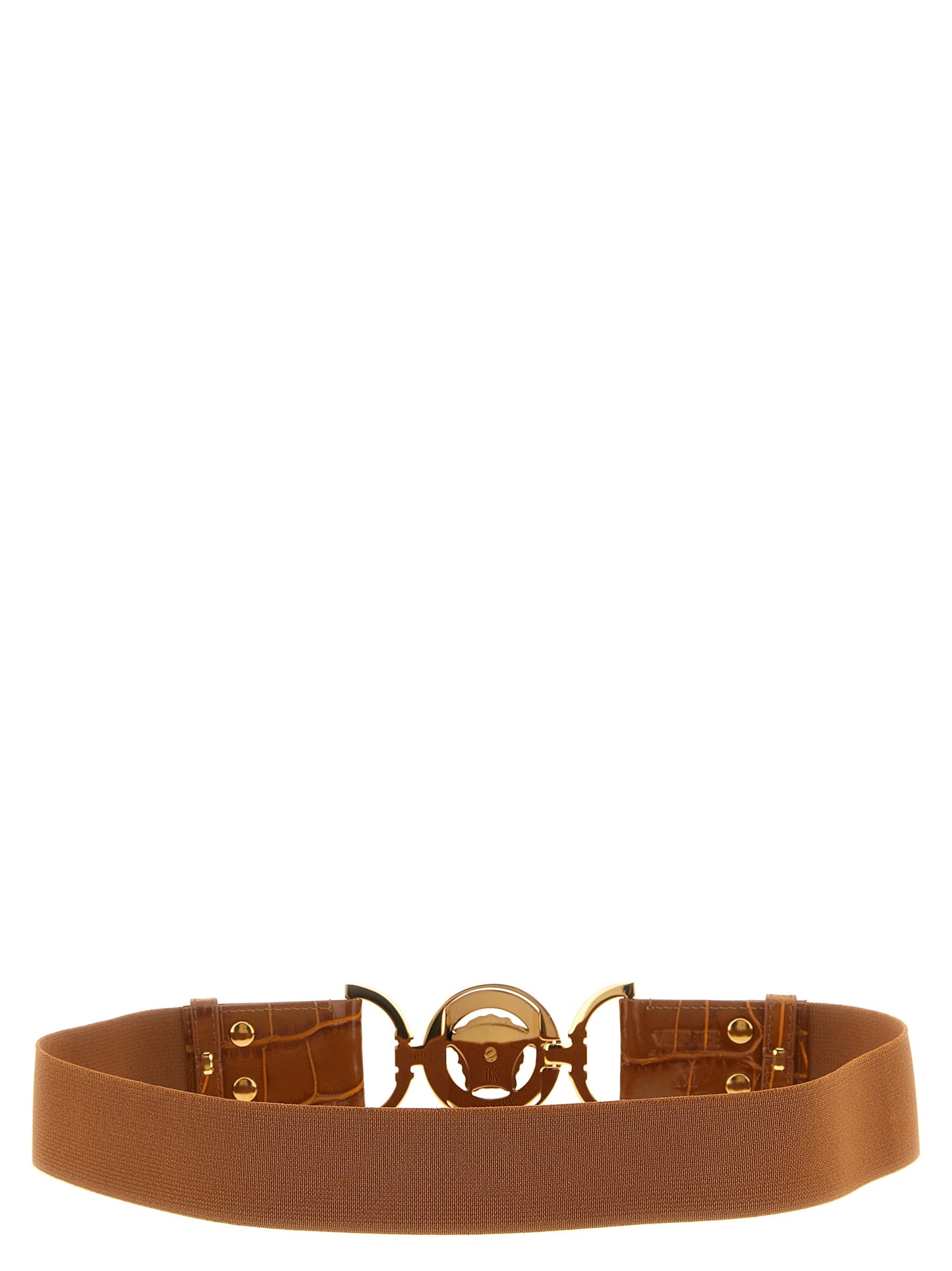 Versace Brown 'Medusa' Belt Curated Luxury Accessories by Orvyn