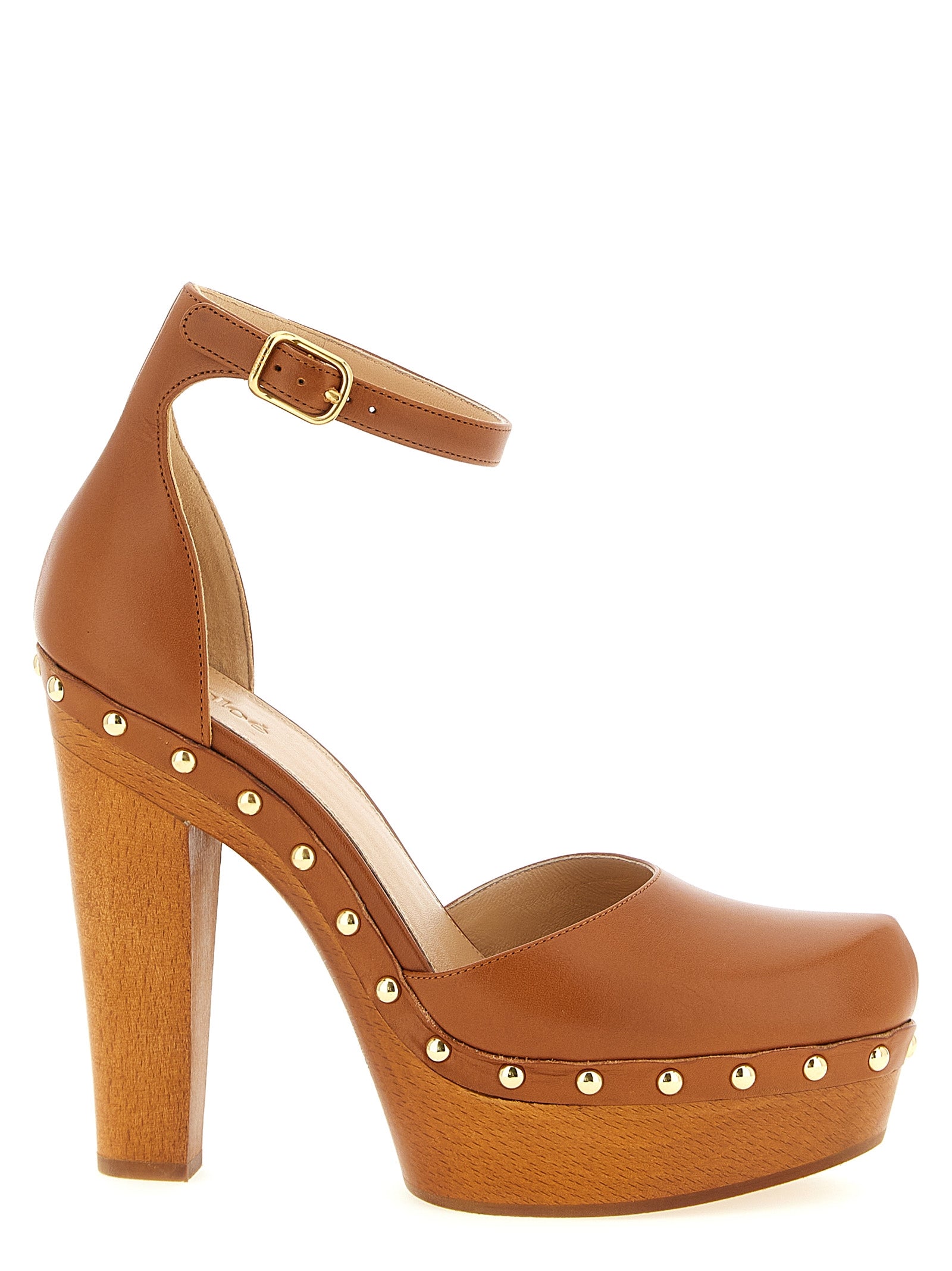 Chloé Brown 'Lola' Pumps Curated Luxury Accessories by Orvyn