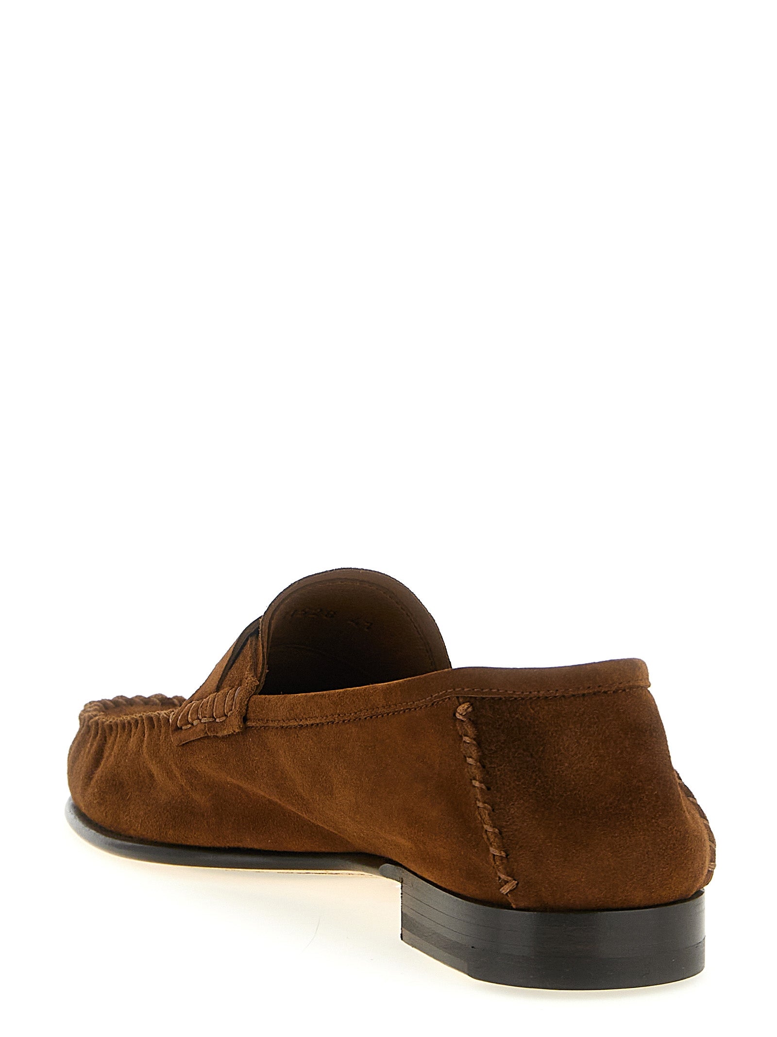 Tom Ford Brown Suede Leather Slip-On Loafers Curated Luxury Accessories by Orvyn