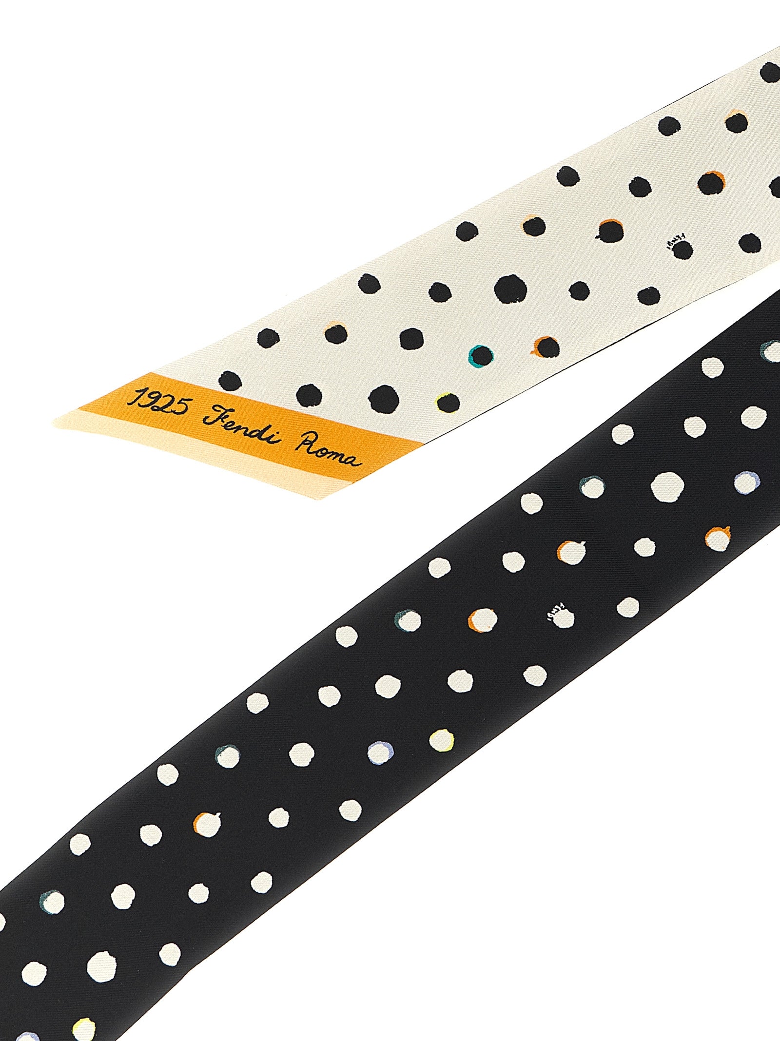 Fendi Bicolor Silk Tie Curated Luxury Accessories by Orvyn