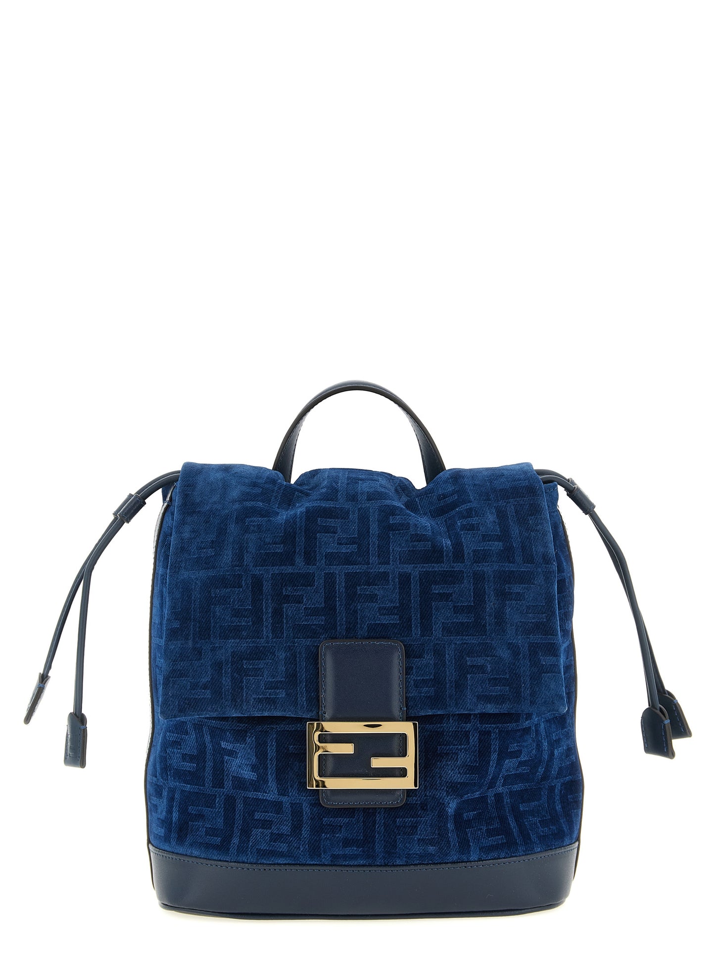 Fendi Blue Cotton Backpack Curated Luxury Accessories by Orvyn