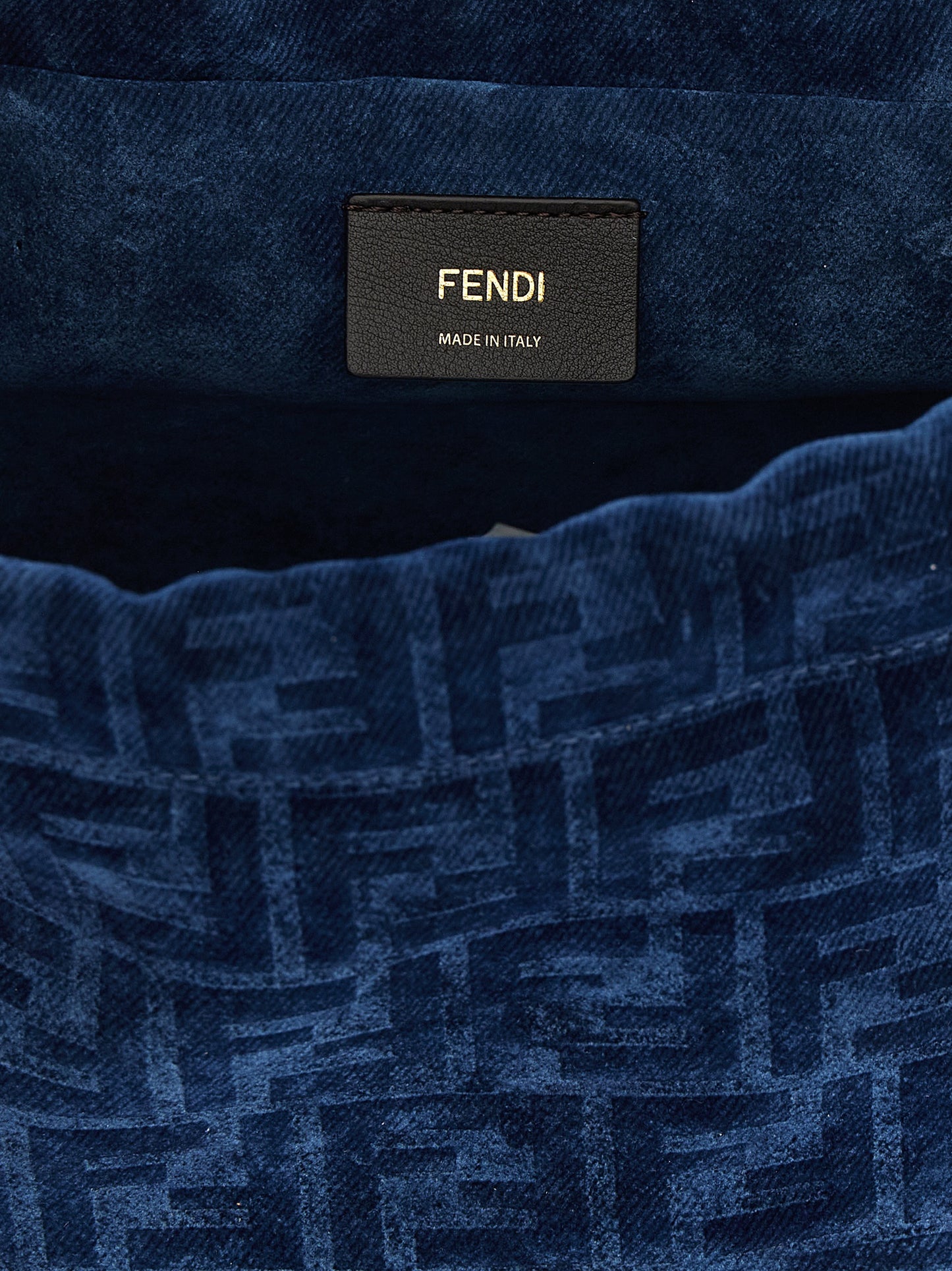 Fendi Blue Cotton Backpack Curated Luxury Accessories by Orvyn