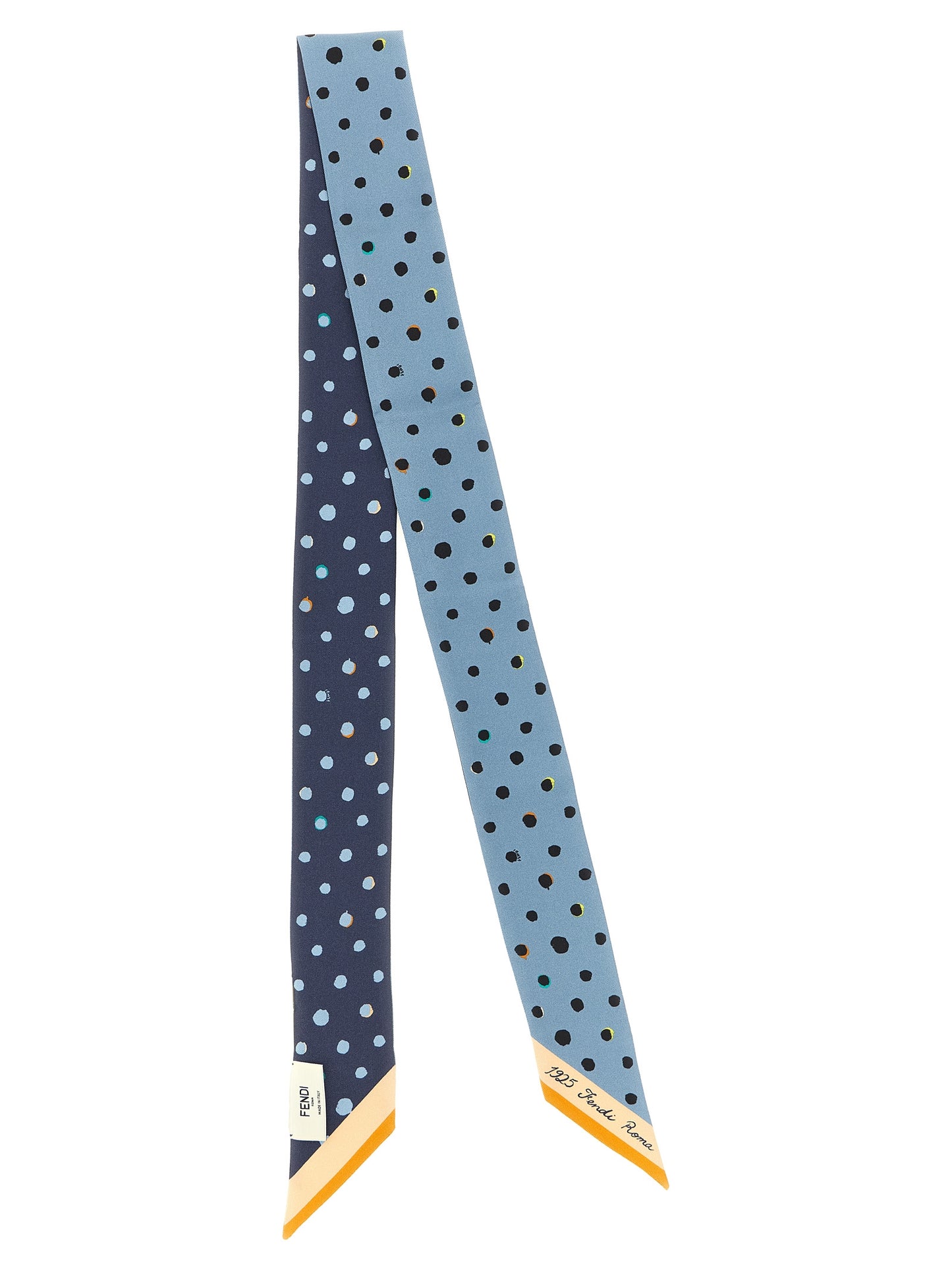 Fendi Multicolor 'S Signature Flair. This Double-Sided' Foulard Curated Luxury Accessories by Orvyn
