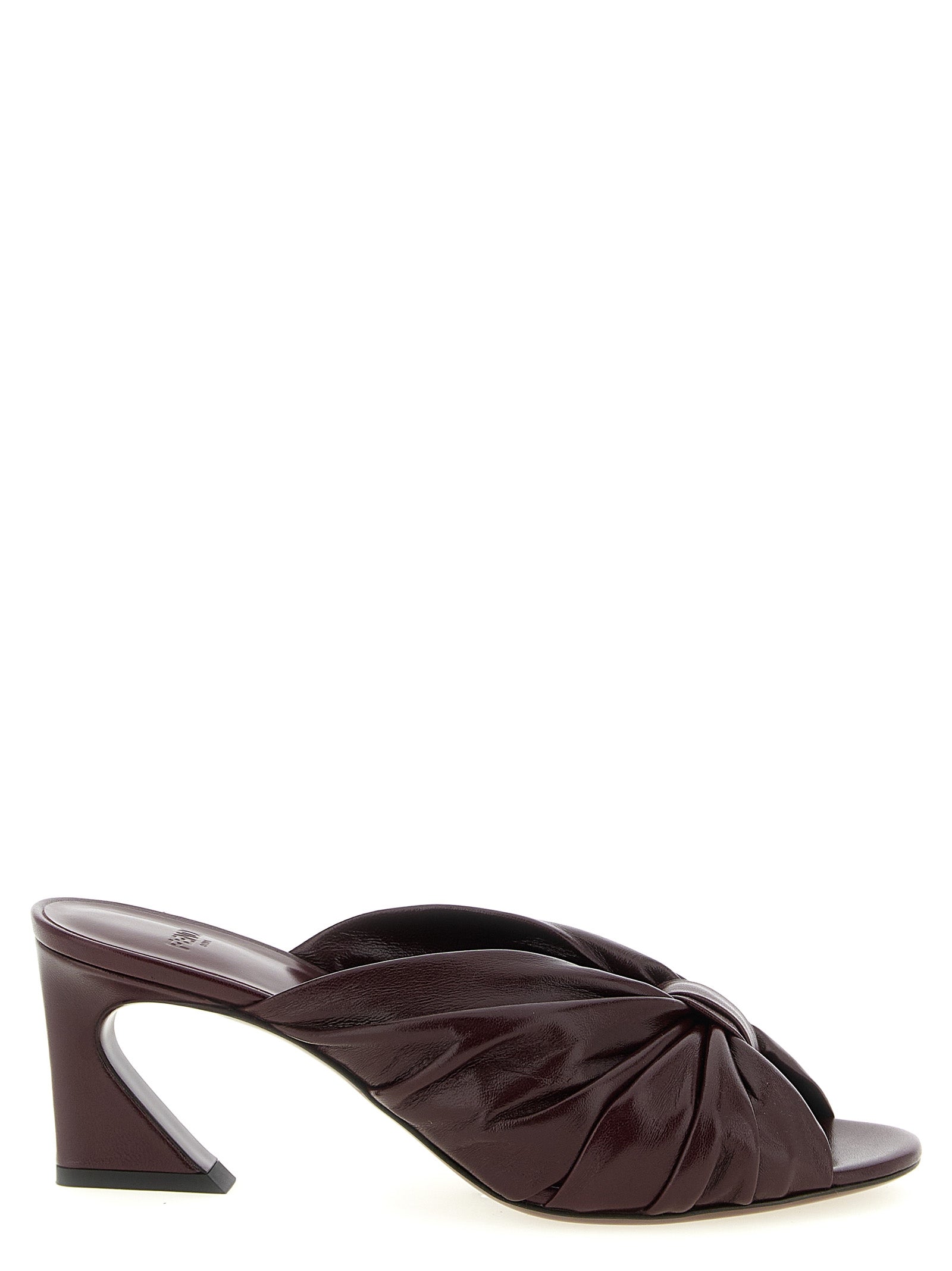 Fendi Bordeaux Lamb Leather Platform Sandals Curated Luxury Accessories by Orvyn