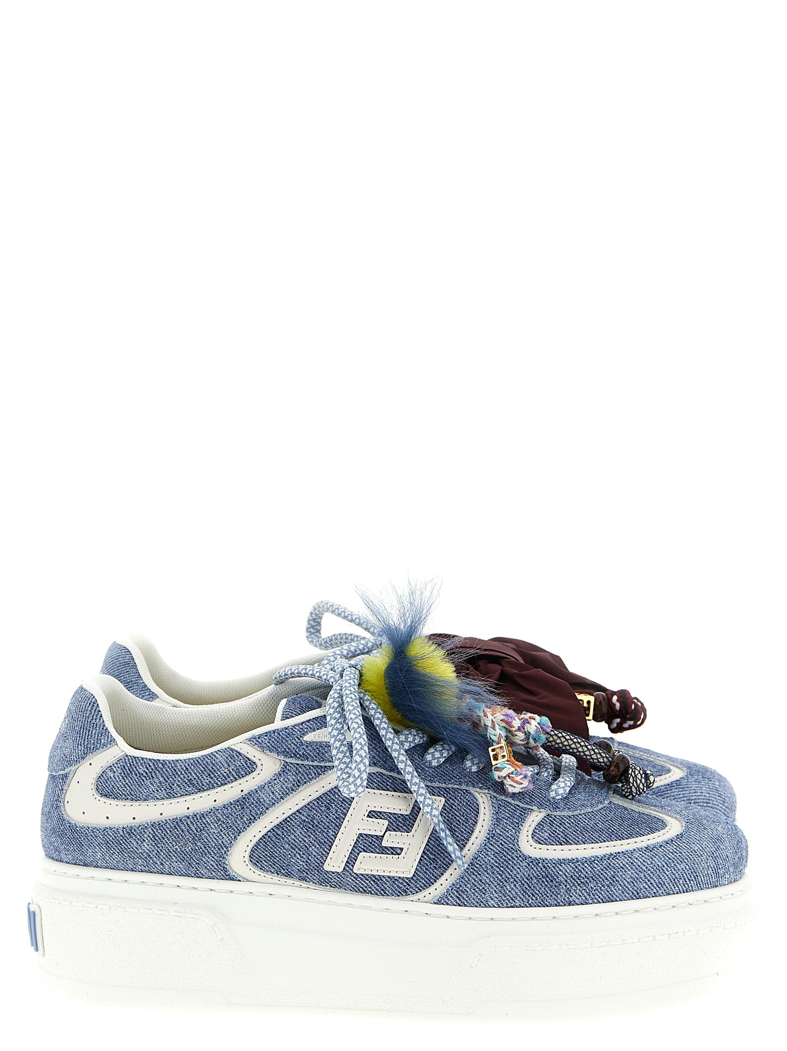Fendi Blue 'Platform' 'Fendi Match' Sneakers Curated Luxury Accessories by Orvyn