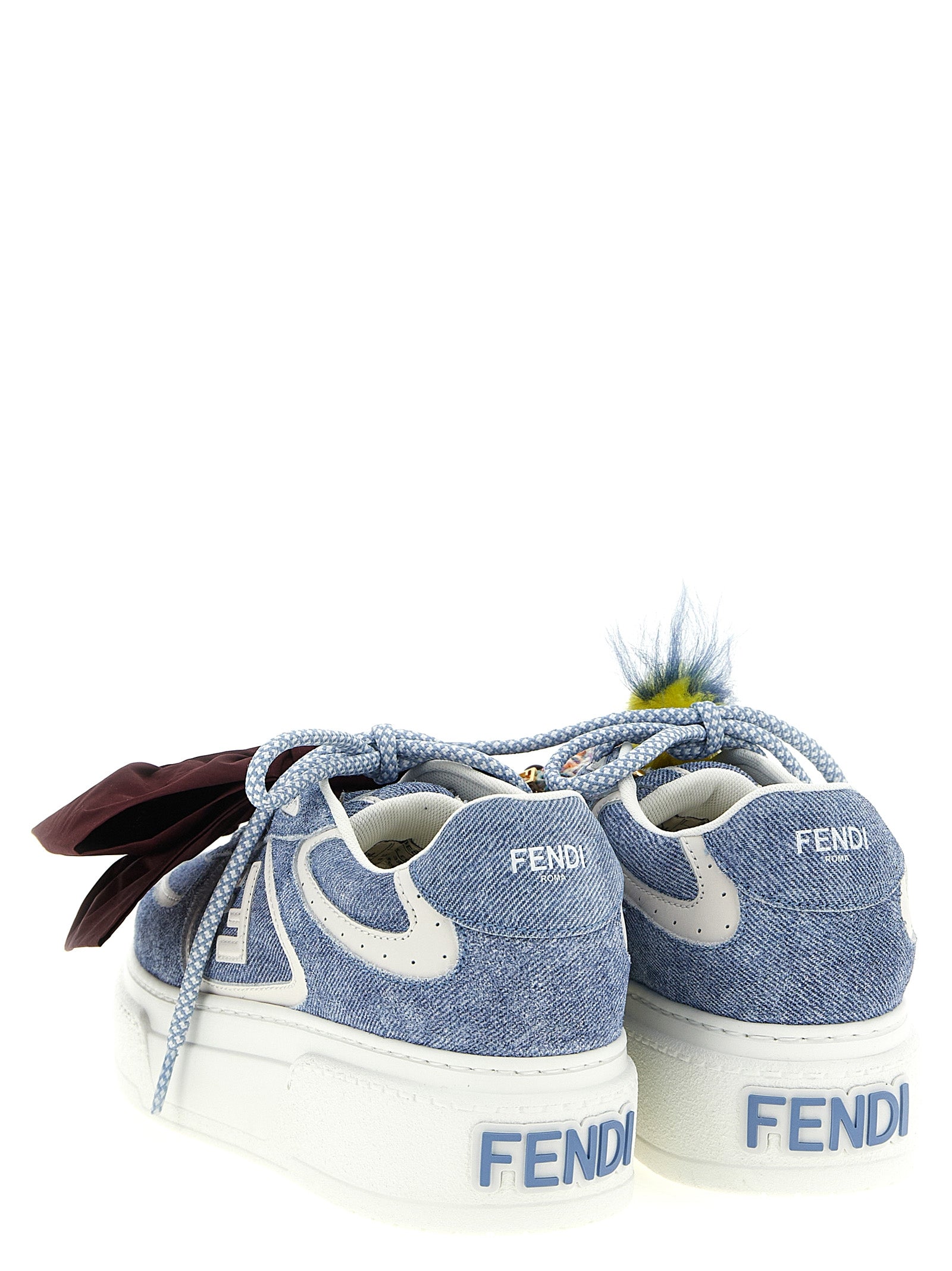 Fendi Blue 'Platform' 'Fendi Match' Sneakers Curated Luxury Accessories by Orvyn
