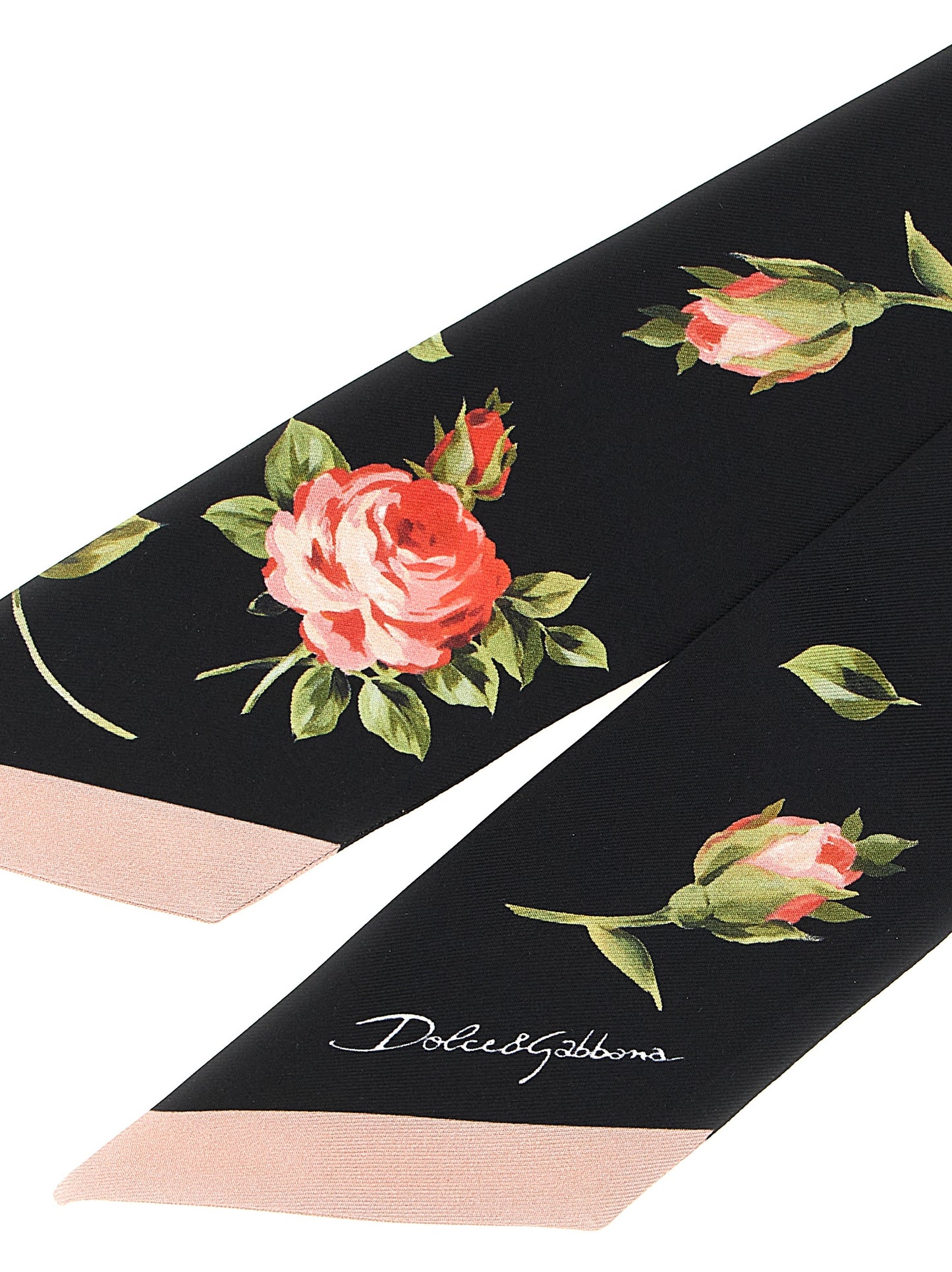 Dolce & Gabbana Black Silk Foulard Curated Luxury Accessories by Orvyn