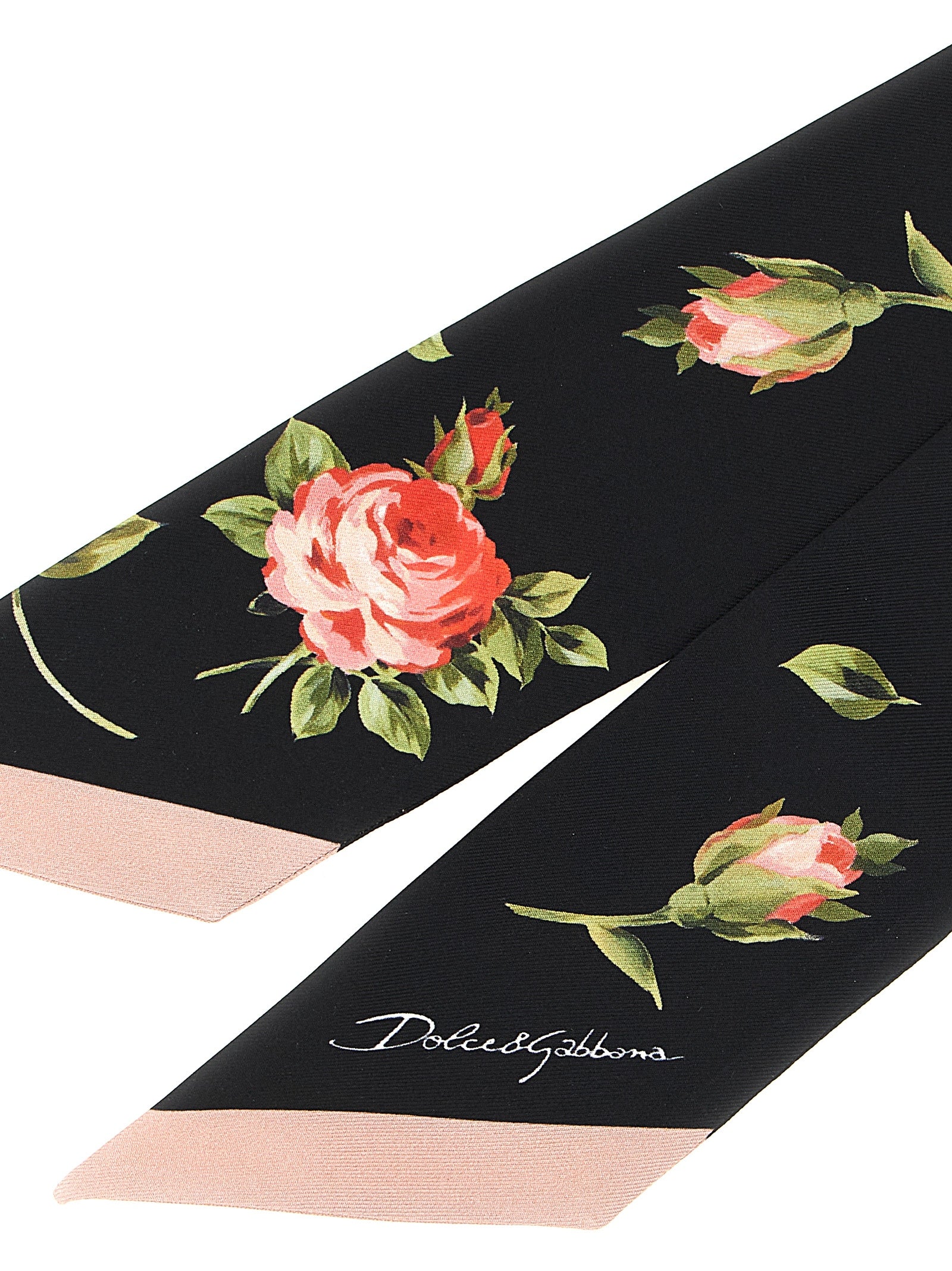 Dolce & Gabbana Black Silk Foulard Curated Luxury Accessories by Orvyn