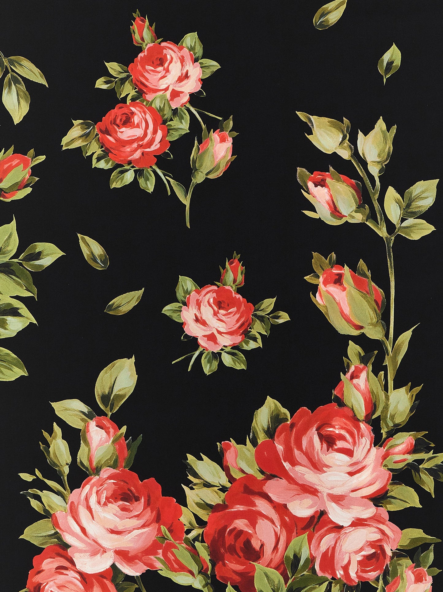 Dolce & Gabbana Black 'Bouquet Rose' Foulard Curated Luxury Accessories by Orvyn