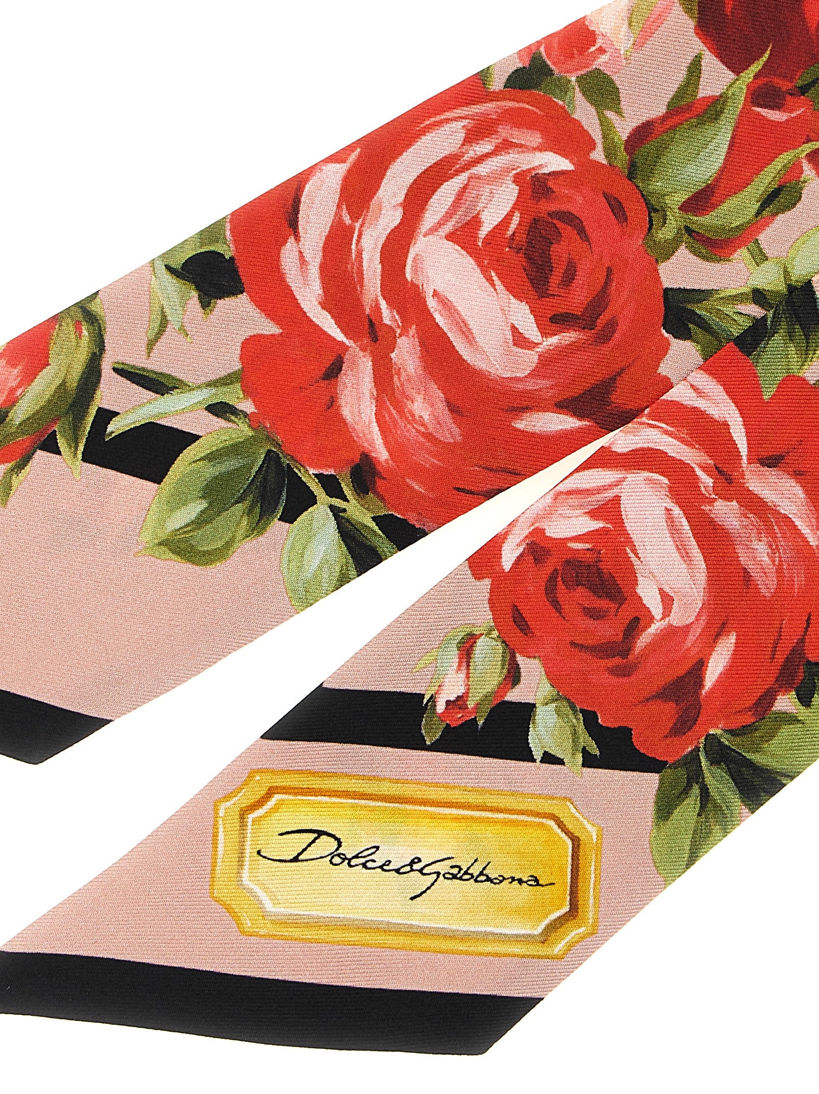 Dolce & Gabbana Multicolor 'Bouquet Rose' Foulard Curated Luxury Accessories by Orvyn