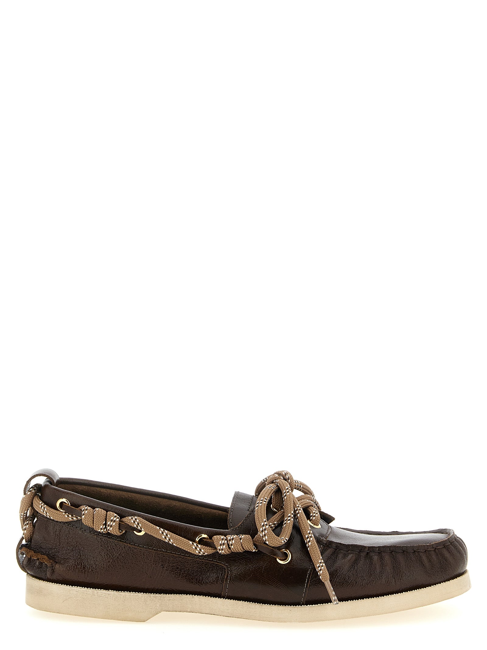 Golden Goose Brown Cowhide Slip-On Loafers Curated Luxury Accessories by Orvyn