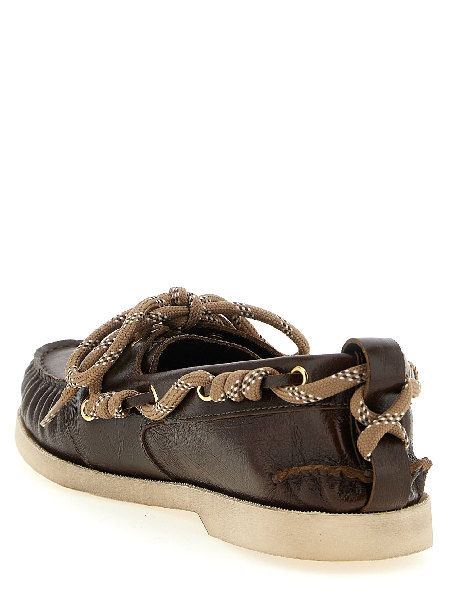 Golden Goose Brown Cowhide Slip-On Loafers Curated Luxury Accessories by Orvyn