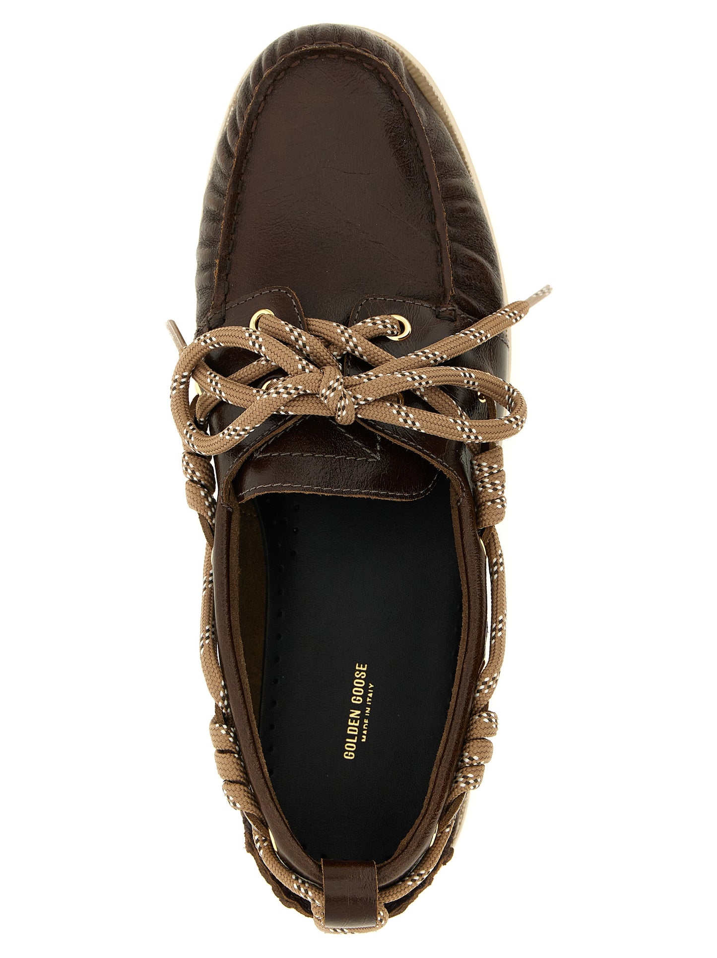 Golden Goose Brown Cowhide Slip-On Loafers Curated Luxury Accessories by Orvyn