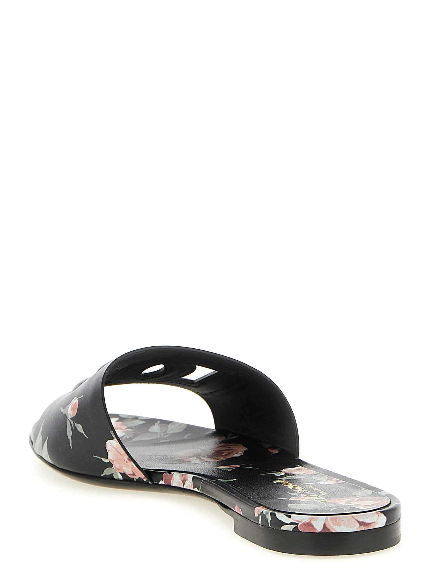 Dolce & Gabbana Black 'Bianca' Slides Curated Luxury Accessories by Orvyn
