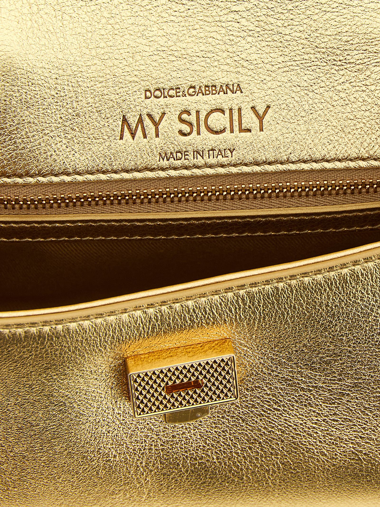 Dolce & Gabbana Gold 'My Sicily' Mini Handbag Curated Luxury Accessories by Orvyn