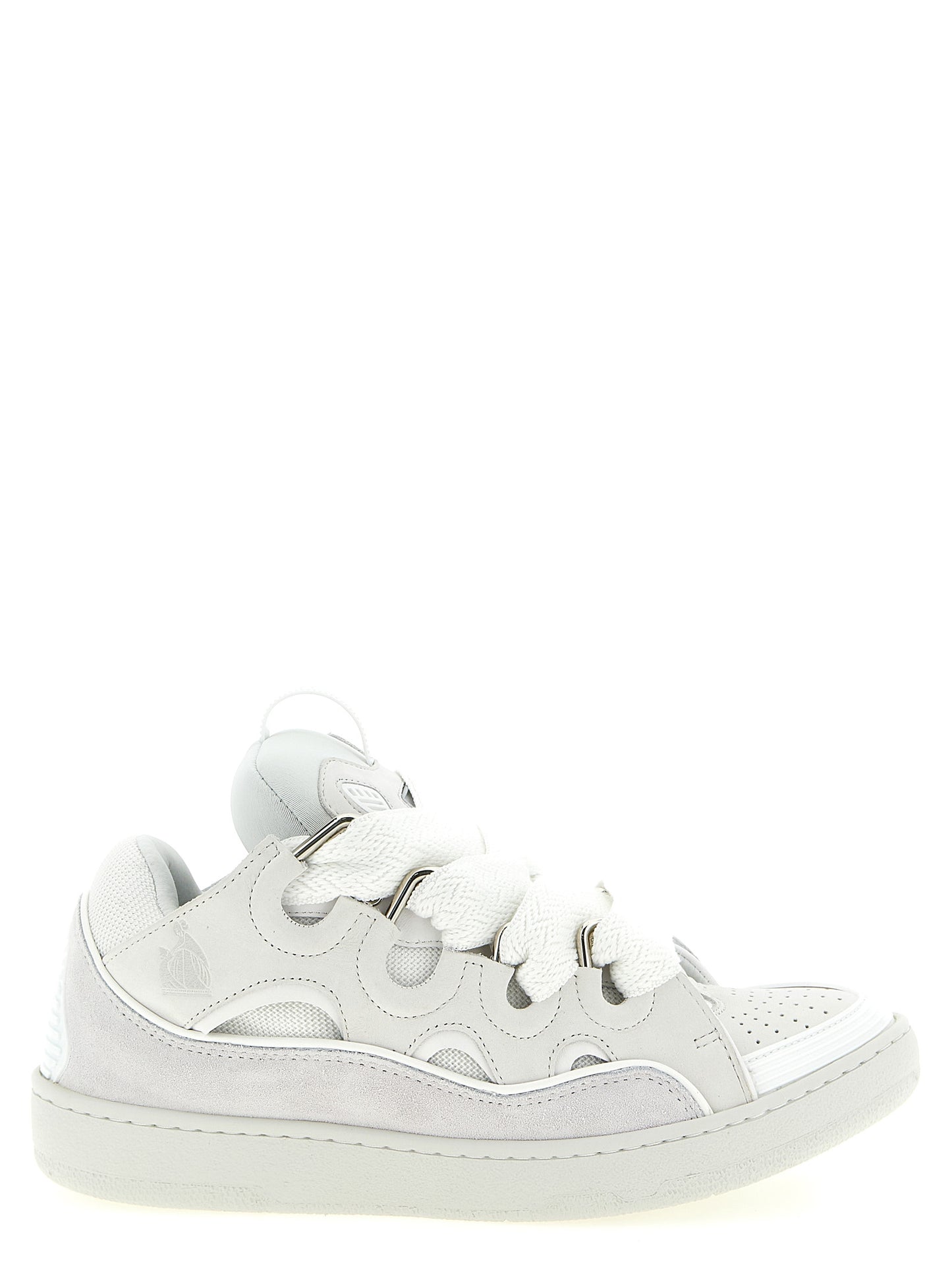 Lanvin White 'Curb' Sneakers Curated Luxury Accessories by Orvyn