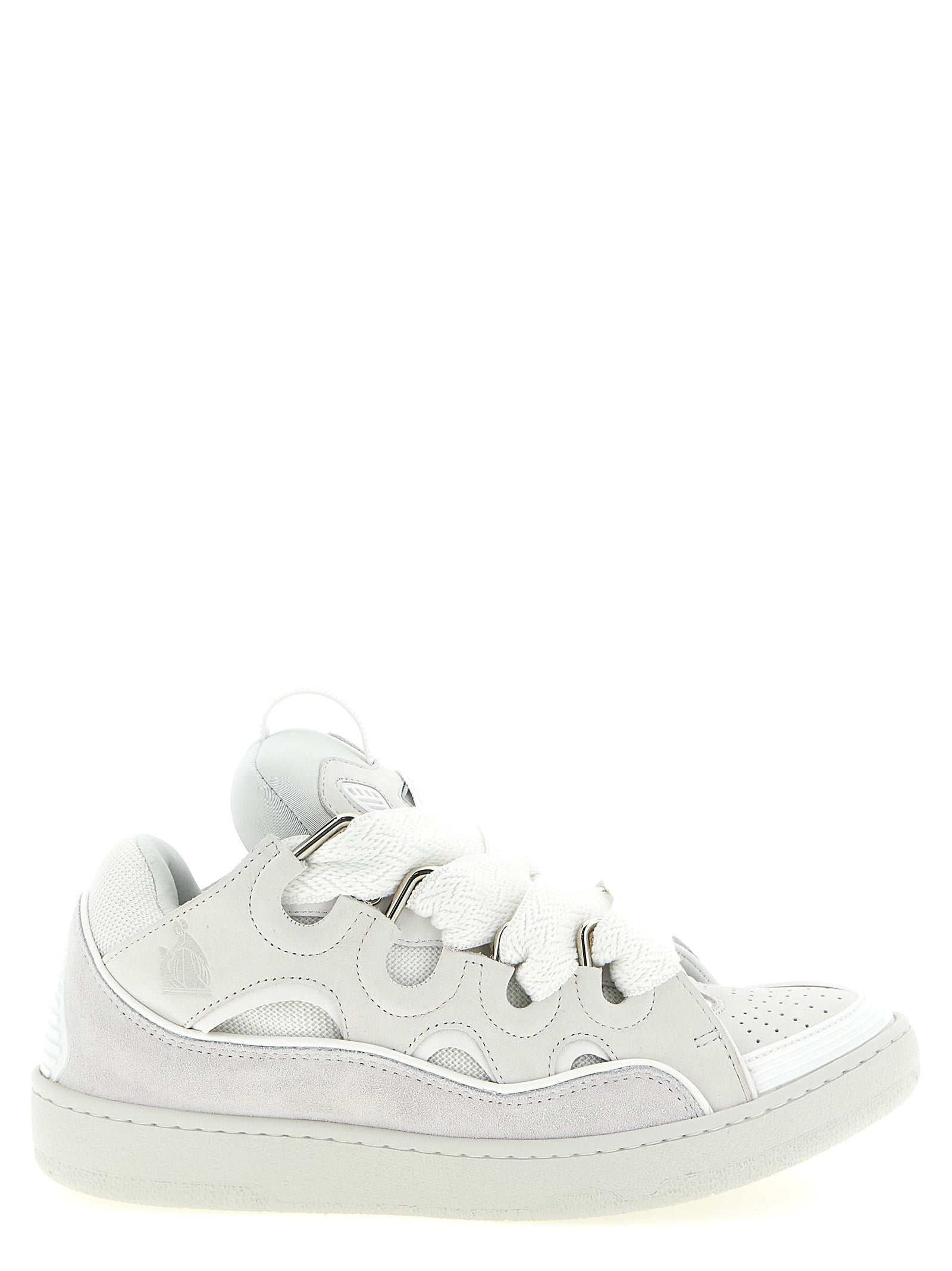 Lanvin White 'Curb' Sneakers Curated Luxury Accessories by Orvyn