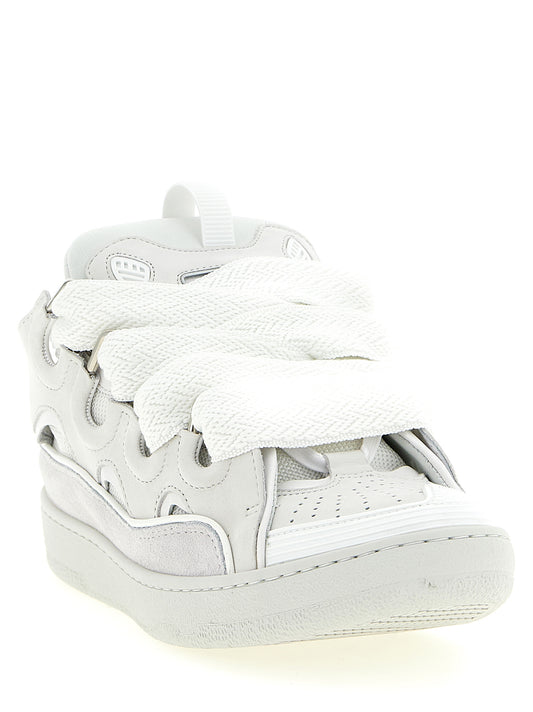 Lanvin White 'Curb' Sneakers Curated Luxury Accessories by Orvyn