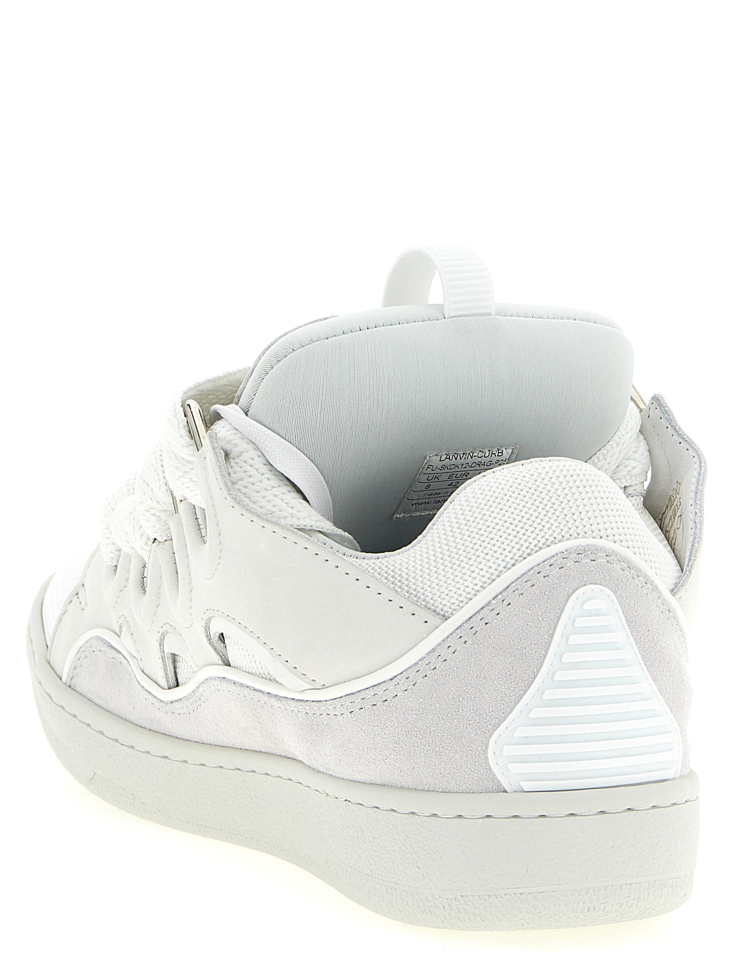 Lanvin White 'Curb' Sneakers Curated Luxury Accessories by Orvyn