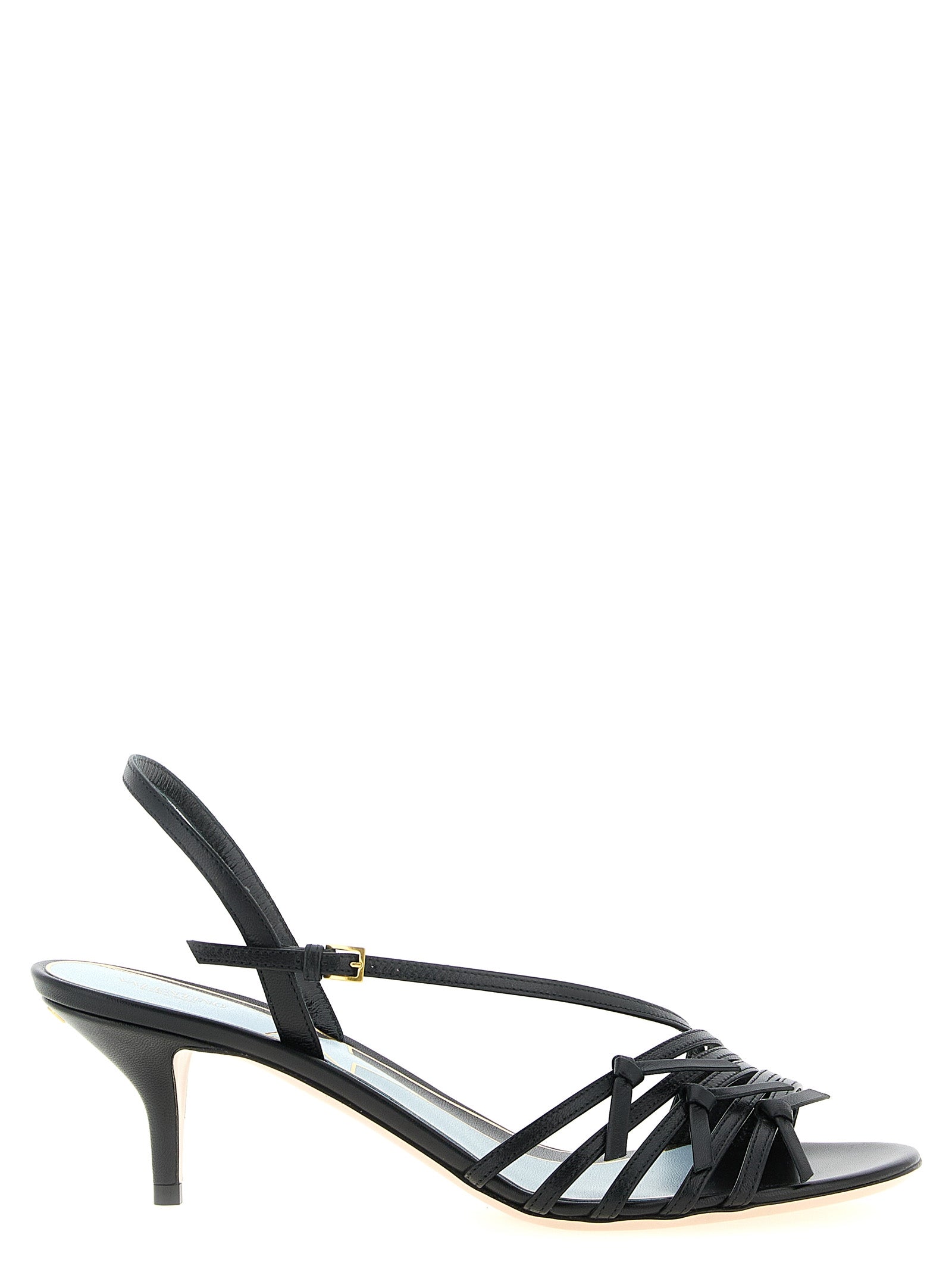 Valentino Garavani Black 'Nodine' Sandals Curated Luxury Accessories by Orvyn
