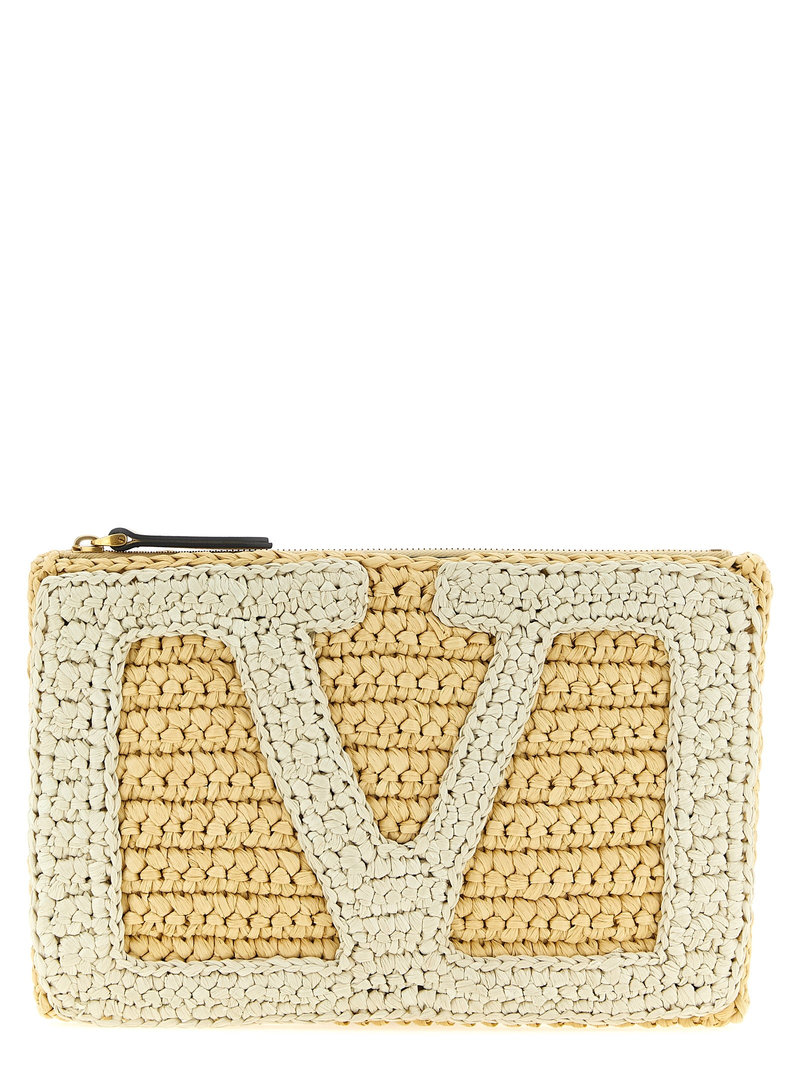 Valentino Garavani White 'Viva Superstar Crochet' Clutch Curated Luxury Accessories by Orvyn